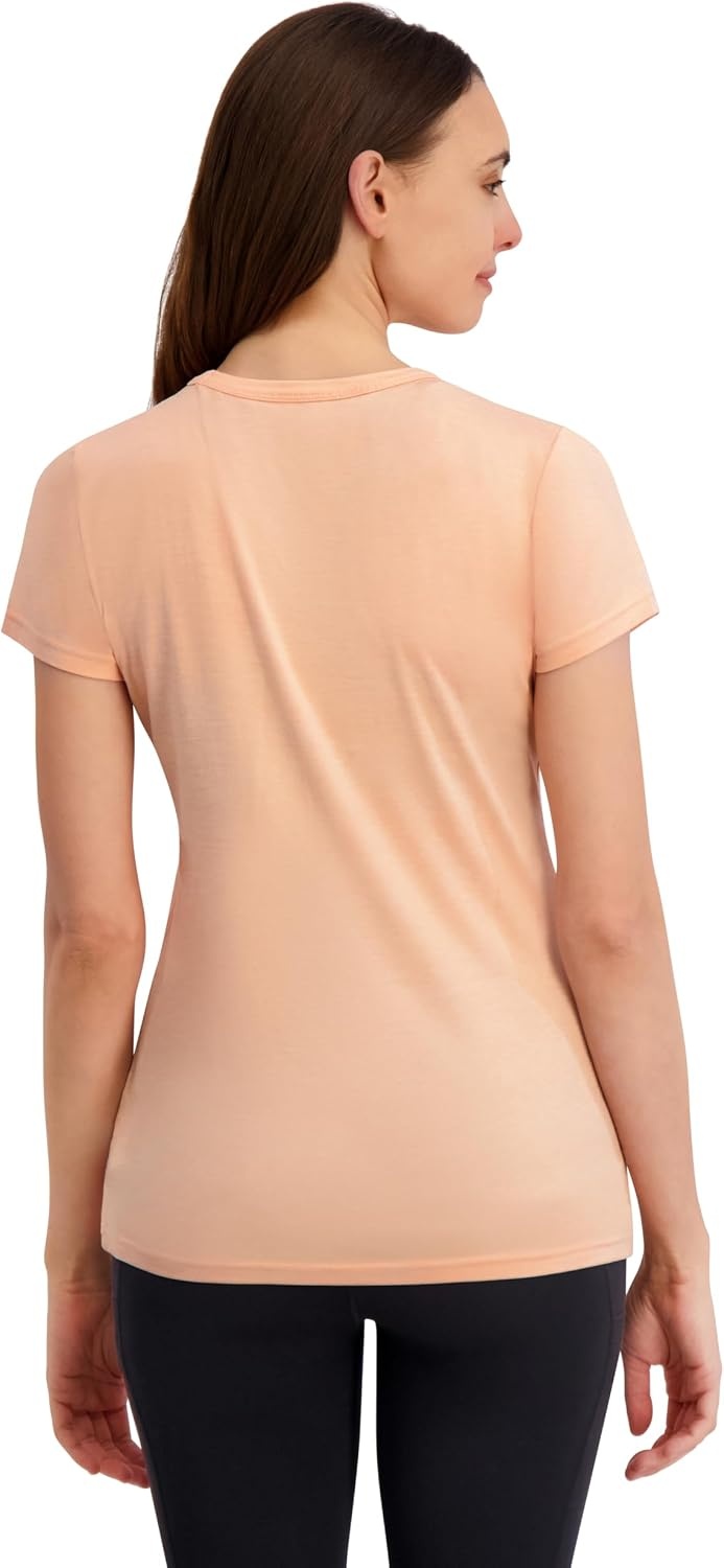 image:imageReebok Womens Off The Charts Performance Crewneck TShirtPapaya Punch Heather