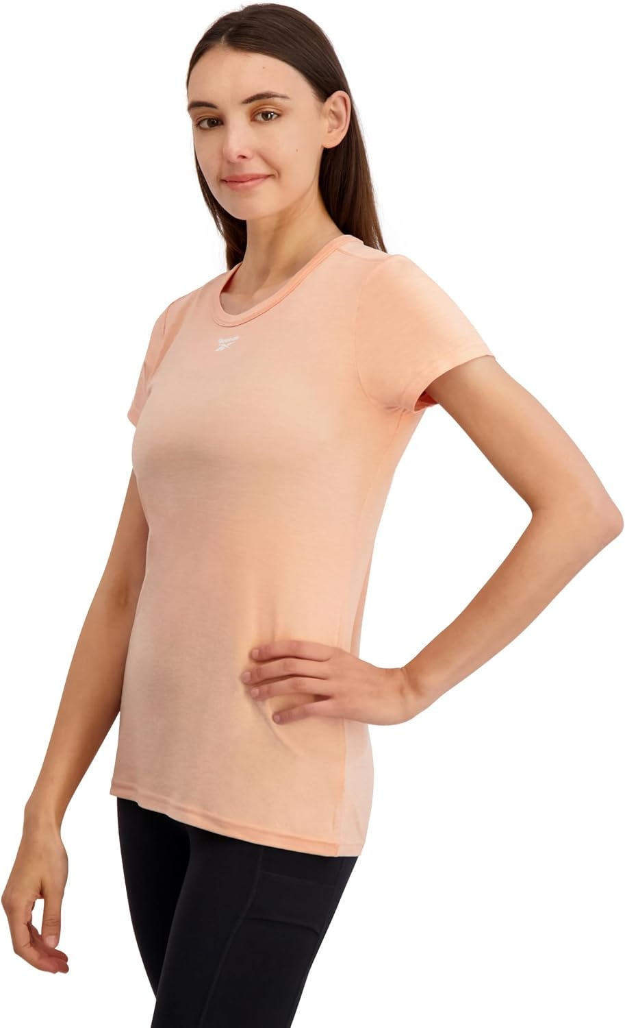 image:imageReebok Womens Off The Charts Performance Crewneck TShirtPapaya Punch Heather