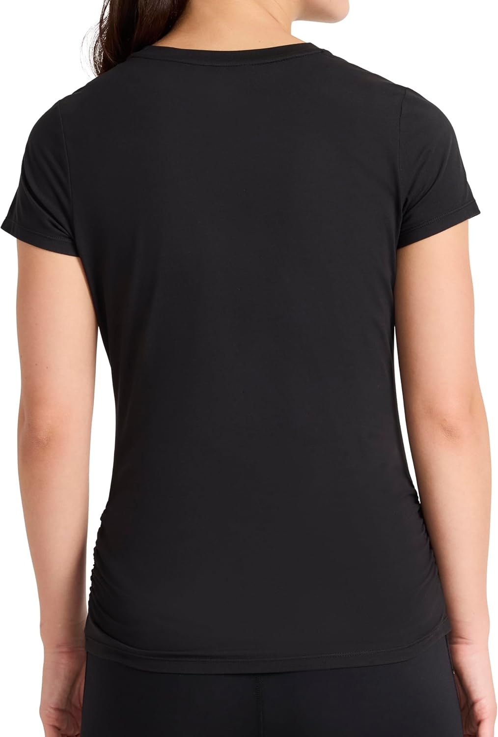 image:imageReebok Womens Ruched Short Sleeve Crewneck TShirtBlack