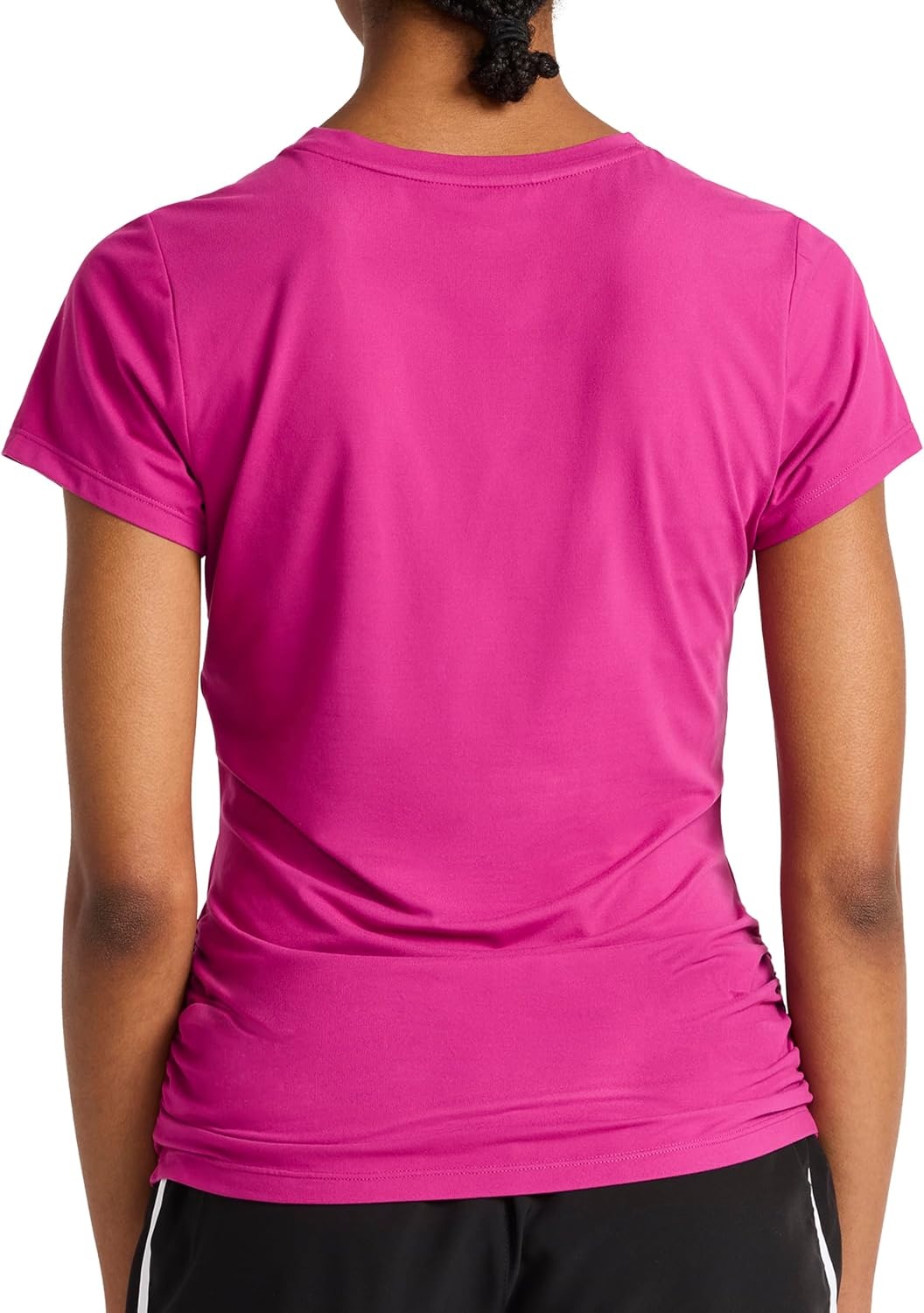 image:imageReebok Womens Ruched Short Sleeve Crewneck TShirtWild Aster