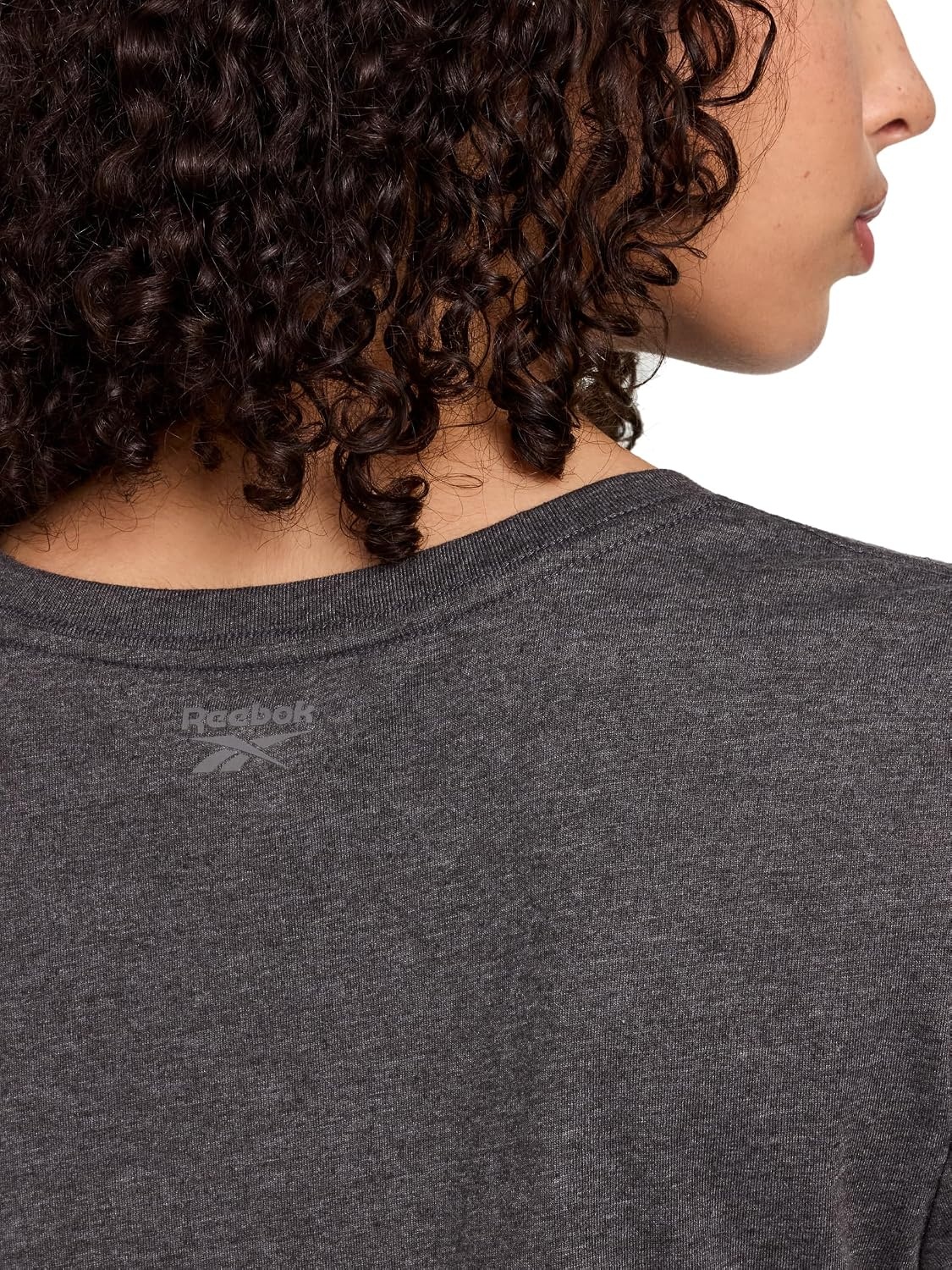 image:imageReebok Womens Short Sleeve Knockout Performance TShirtCharcoal Heather