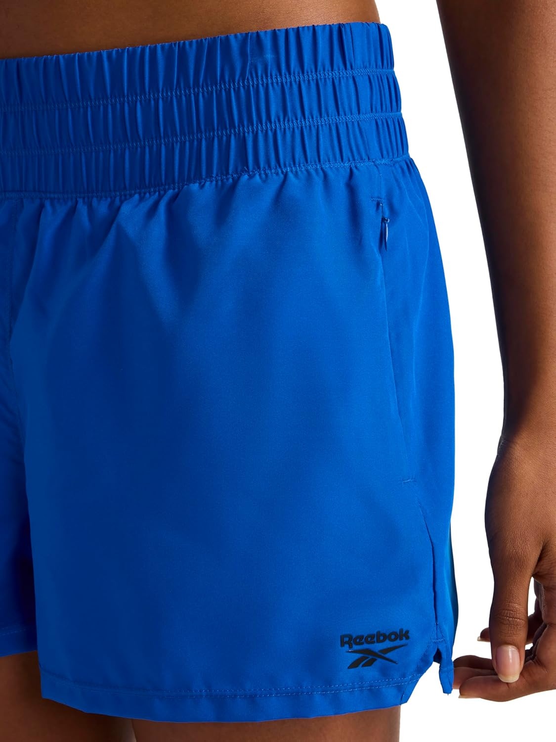 image:imageReebok Womens Sprinter Zip Running 3 ShortOptimum Blue