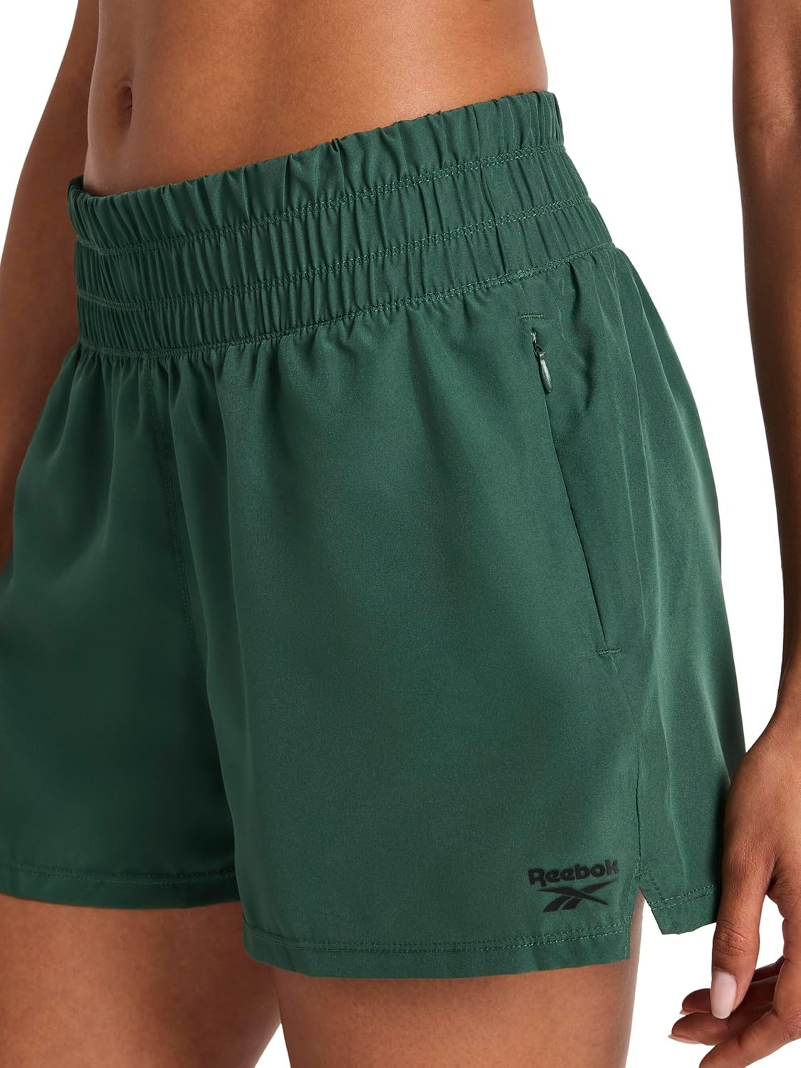 image:imageReebok Womens Sprinter Zip Running 3 ShortPineneedle