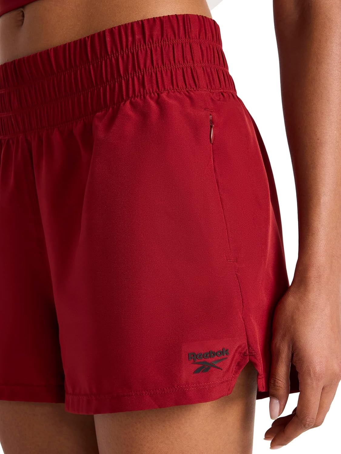 image:imageReebok Womens Sprinter Zip Running 3 ShortRetro Red