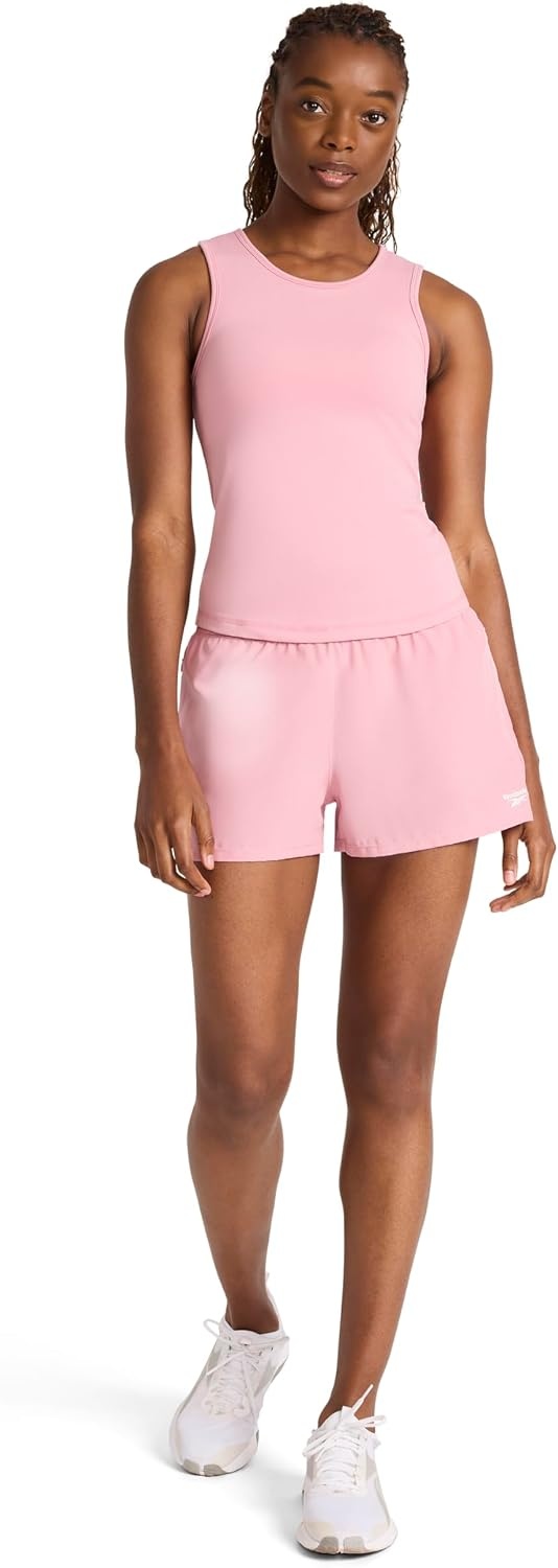 image:imageReebok Womens Sprinter Zip Running 3 ShortVector Dusty Rose