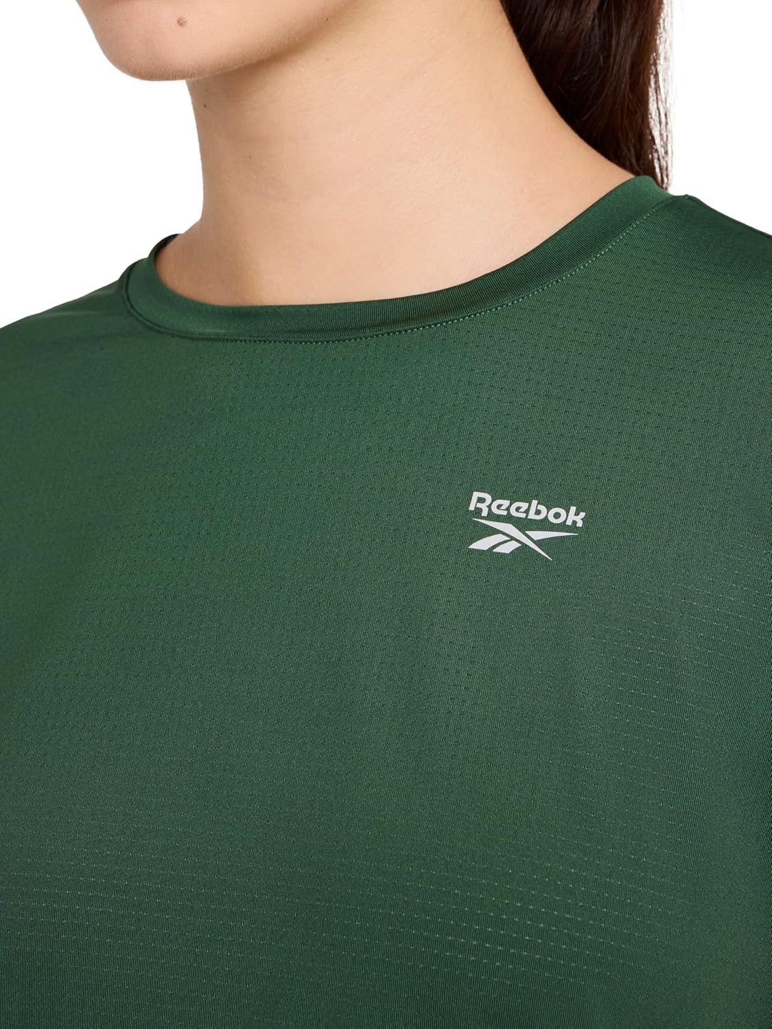image:imageReebok Womens Stretch Mesh Short Sleeve Crewneck TShirtPineneedle