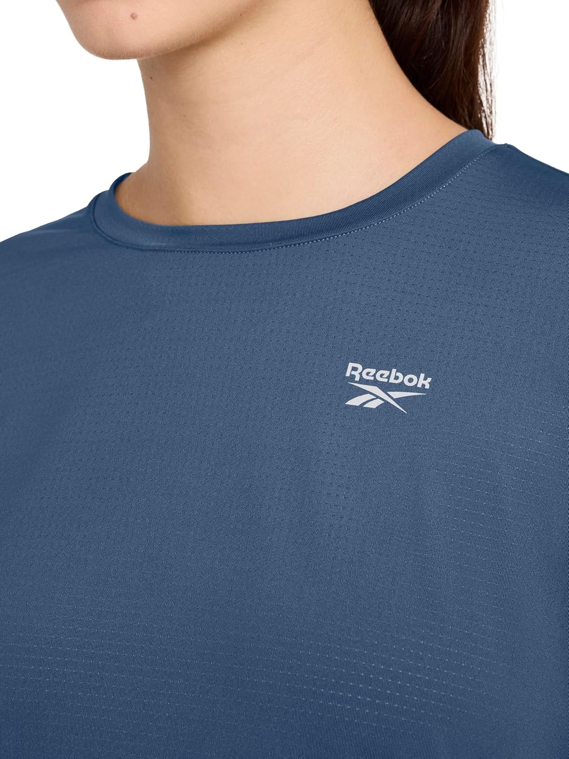 image:imageReebok Womens Stretch Mesh Short Sleeve Crewneck TShirtShadow
