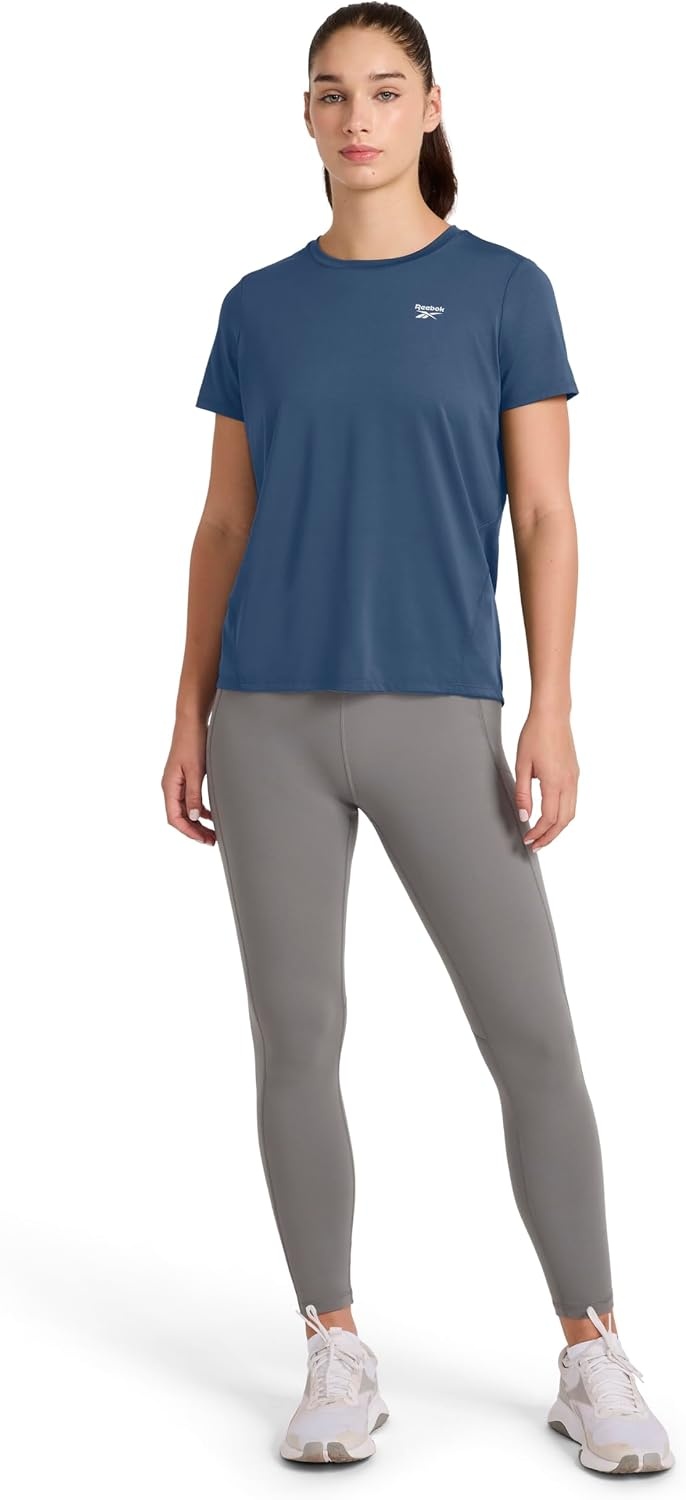 image:imageReebok Womens Stretch Mesh Short Sleeve Crewneck TShirtShadow
