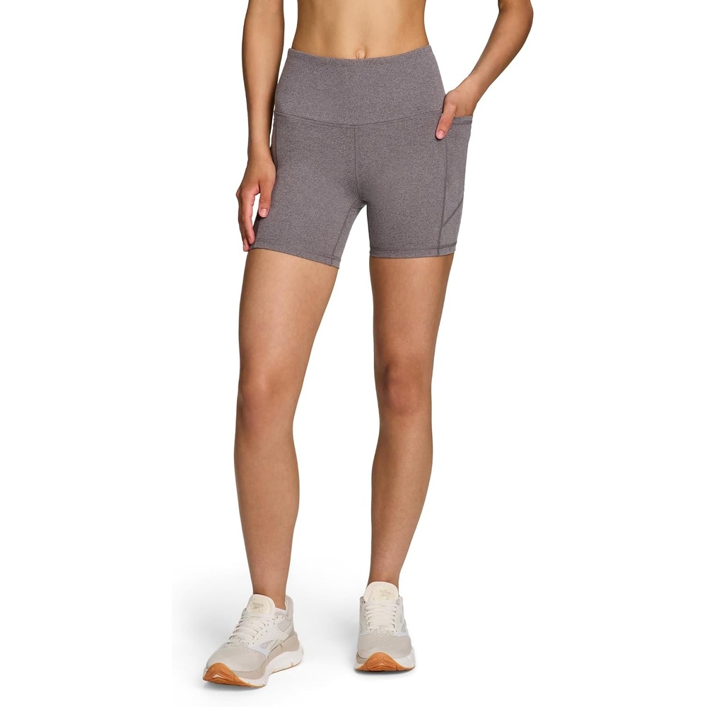 image:imageReebok Odyssey Highrise Womens Compression Shorts  5 InseamFlint Grey Heather