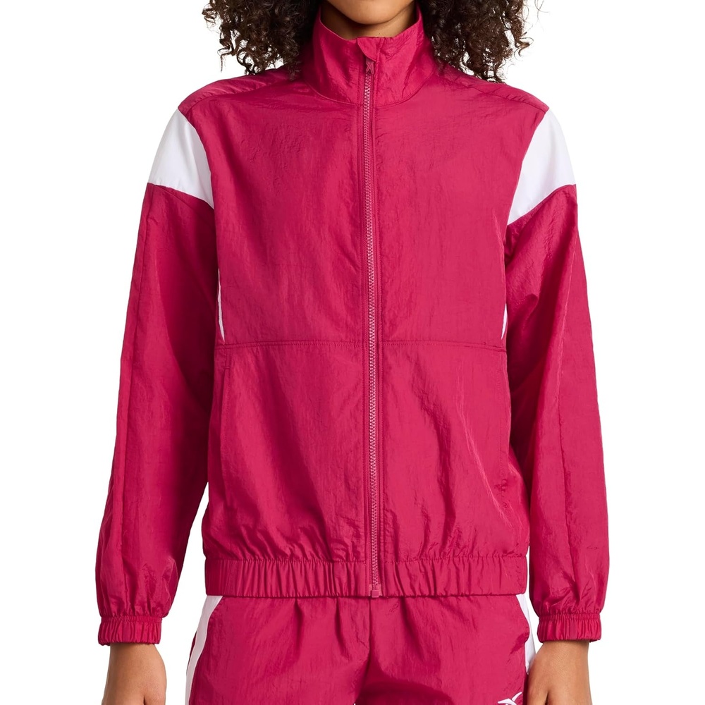 image:imageReebok Womens Bv Woven Jacket Standard Fit Lightweight Nylon Woven FabricVector Very Berry