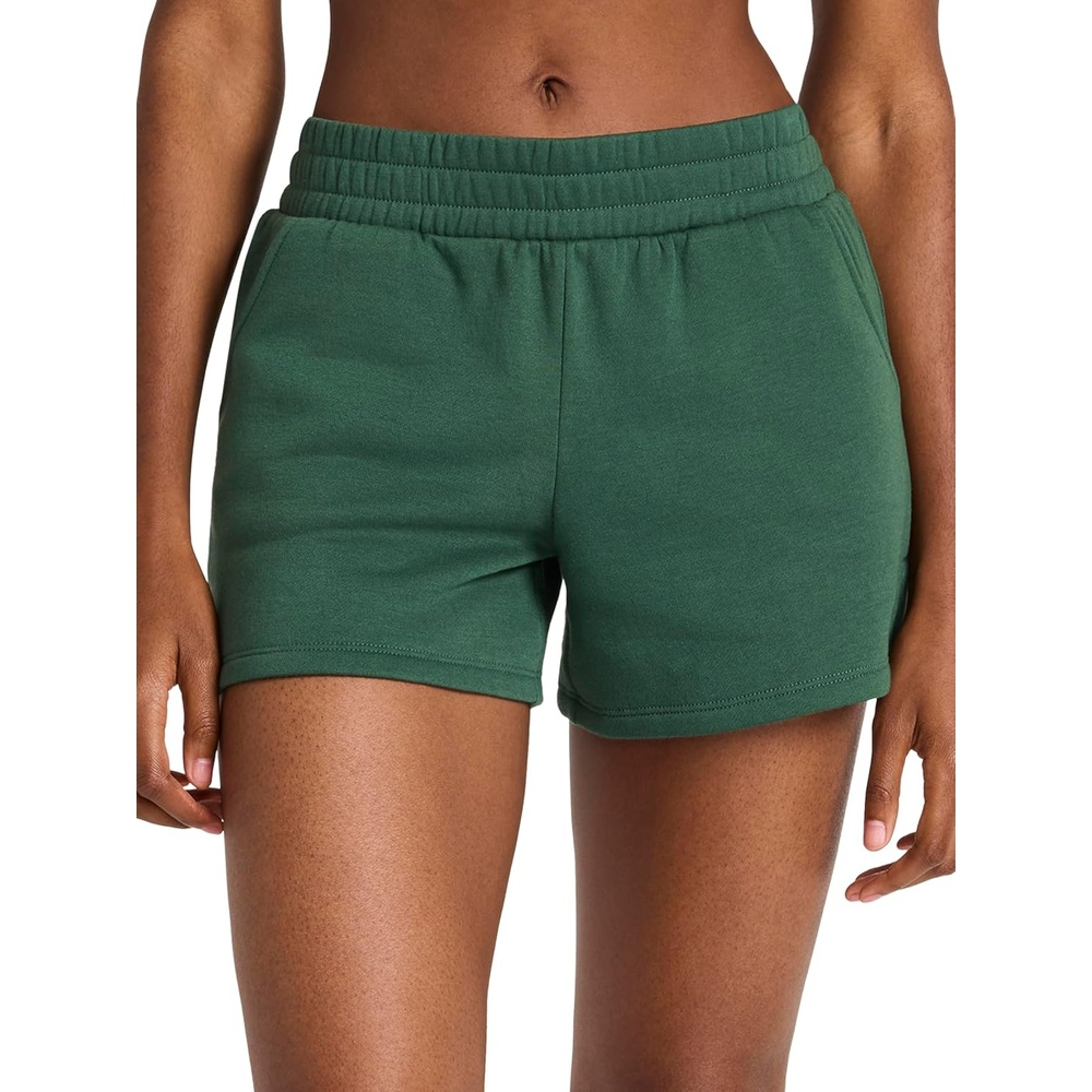image:imageReebok Womens Classic Summer Sweat 45 Short Standard Fit Lightweight CottonPoly FabricPineneedle