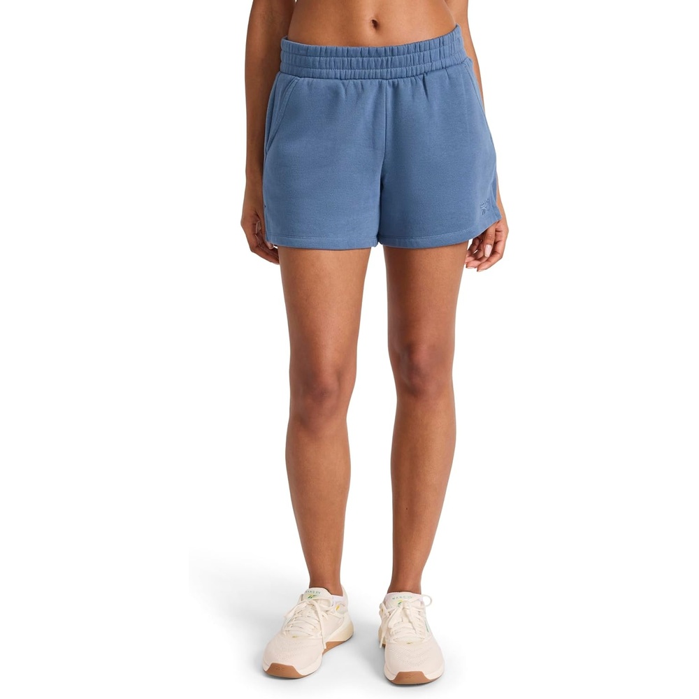 image:imageReebok Womens Classic Summer Sweat 45 Short Standard Fit Lightweight CottonPoly FabricVector Shadow