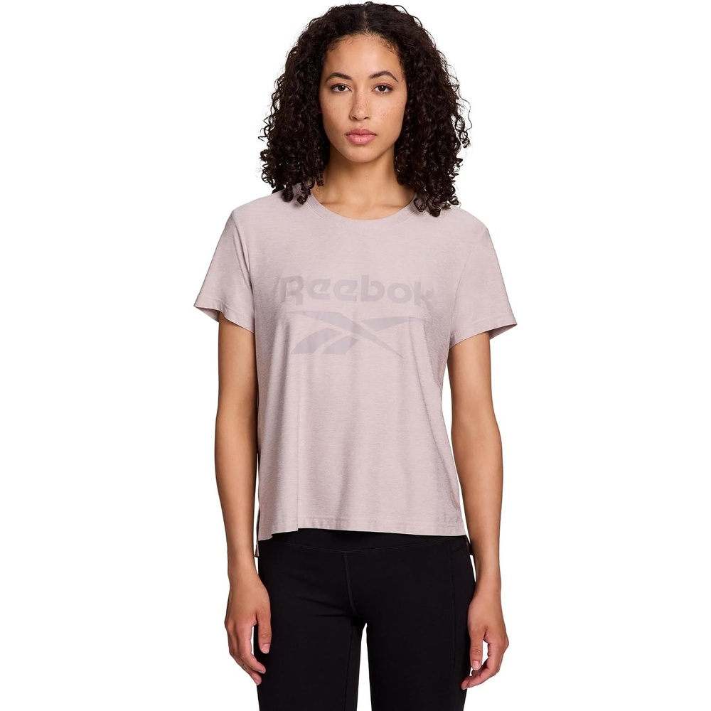 image:imageReebok Womens Glow Short Sleeve Crop Top TShirtAshes of Rose Heather
