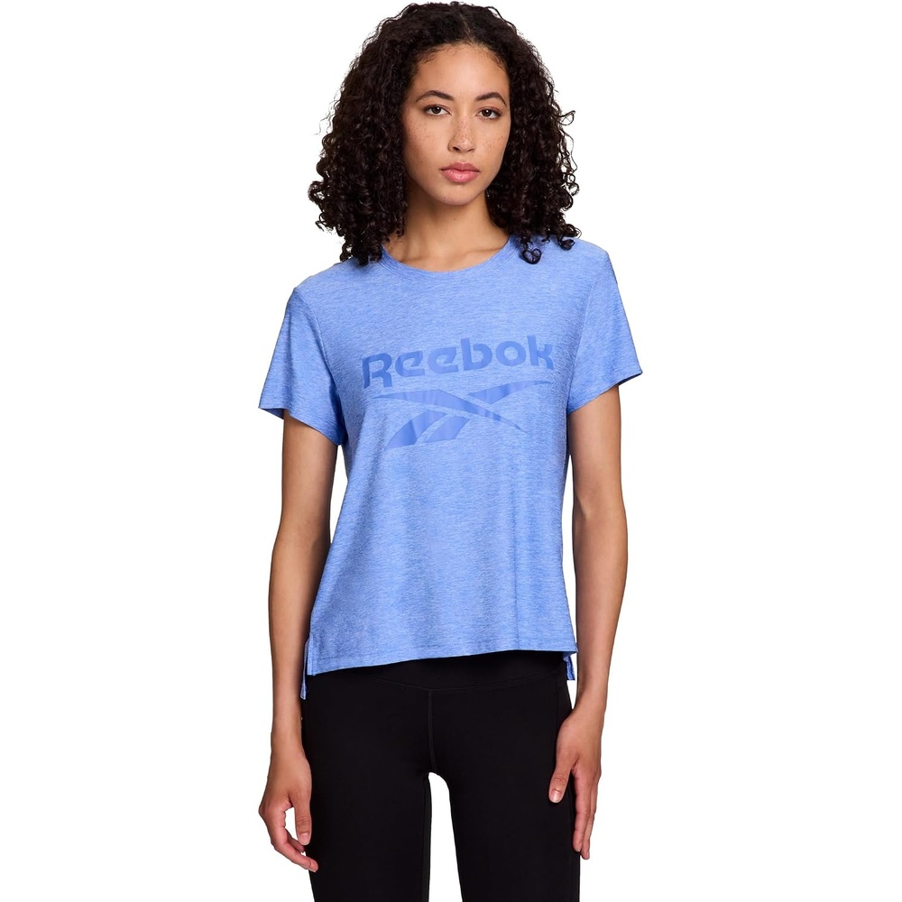 image:imageReebok Womens Glow Short Sleeve Crop Top TShirtUltramarine Heather