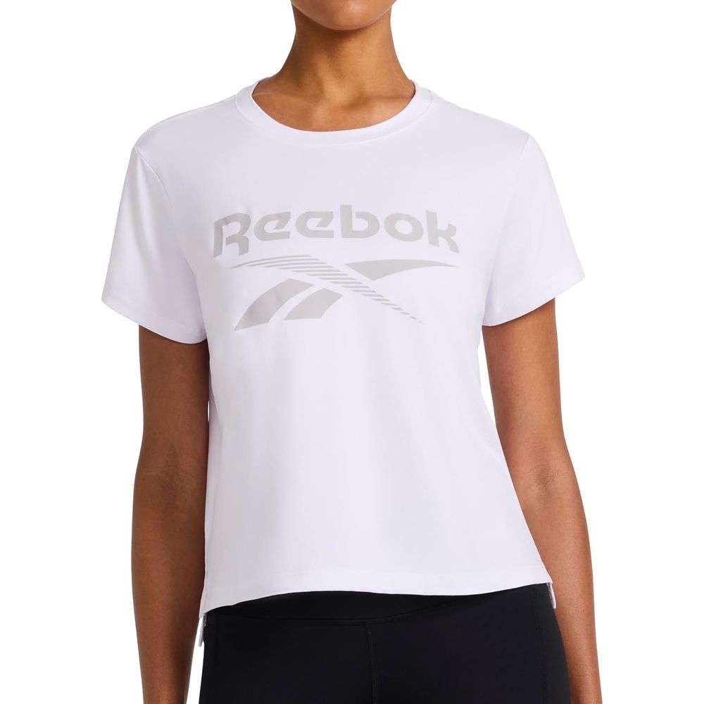 image:imageReebok Womens Graphic Crewneck TShirtStark White Lockup