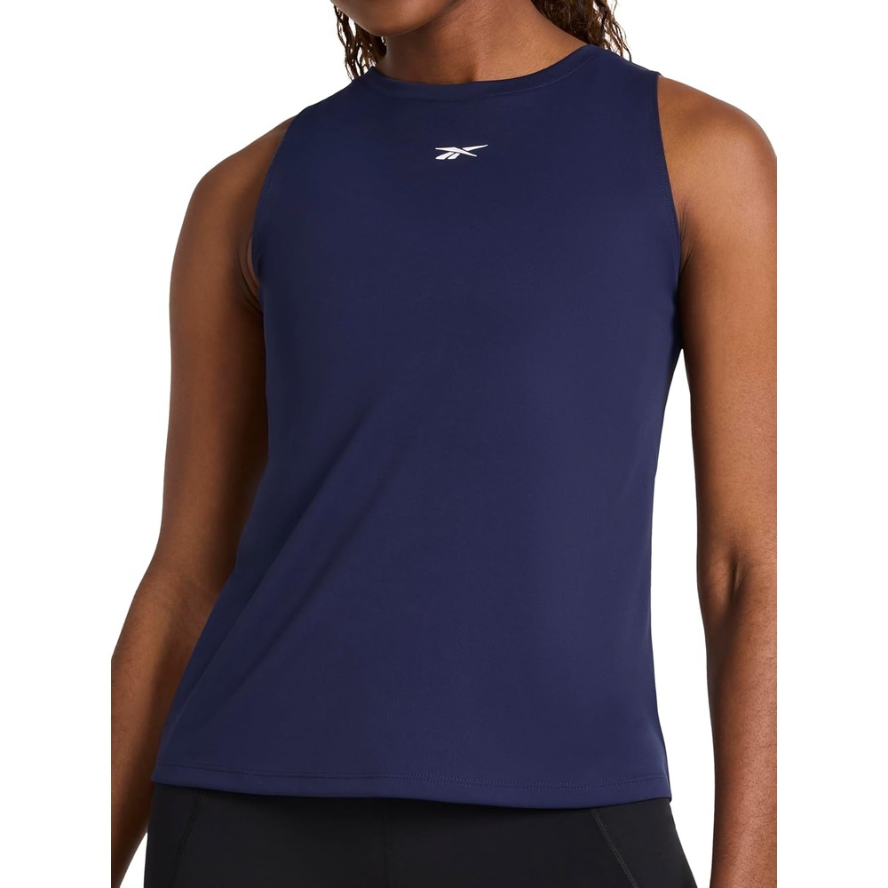 image:imageReebok Womens Id Tech Crewneck Tank Top Relaxed FixVector Navy Id Train