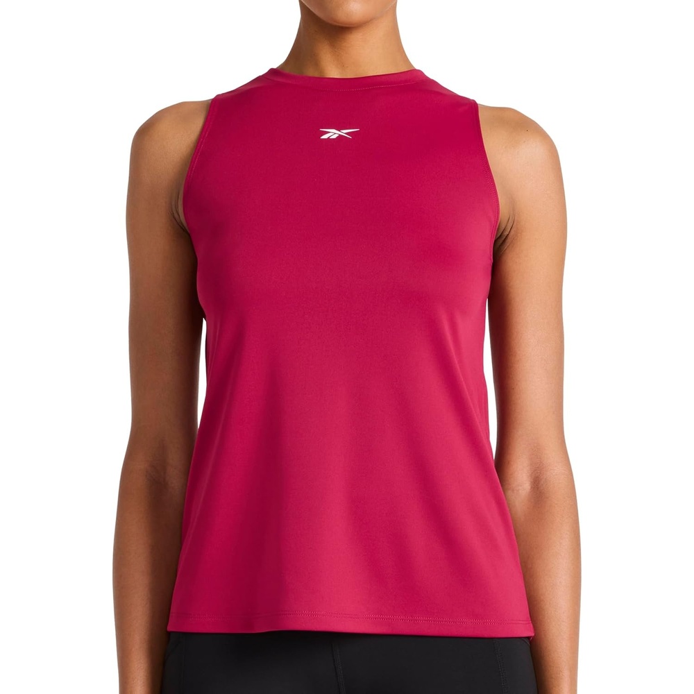 image:imageReebok Womens Id Tech Crewneck Tank Top Relaxed FixVector Very Berry  Id Train