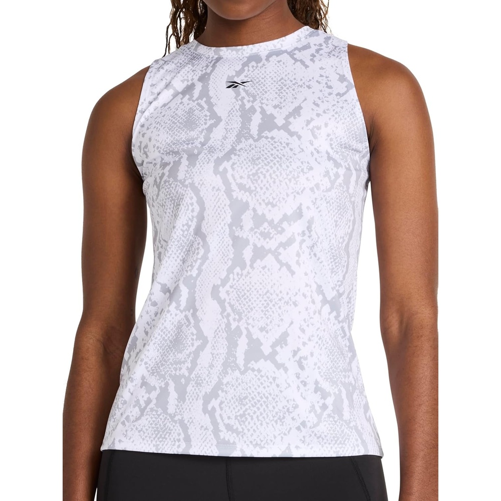 image:imageReebok Womens Id Tech Crewneck Tank Top Relaxed FixWhite  Id Performance