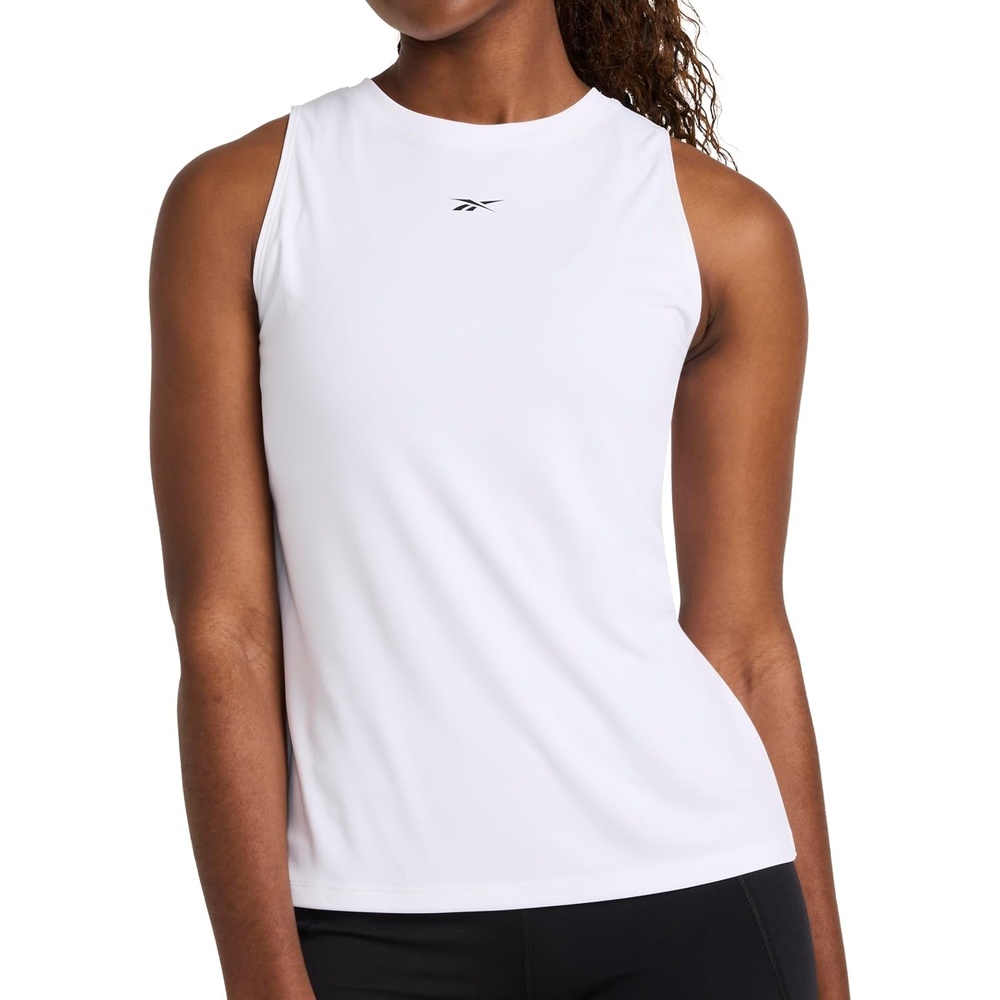 image:imageReebok Womens Id Tech Crewneck Tank Top Relaxed FixWhite Id Train