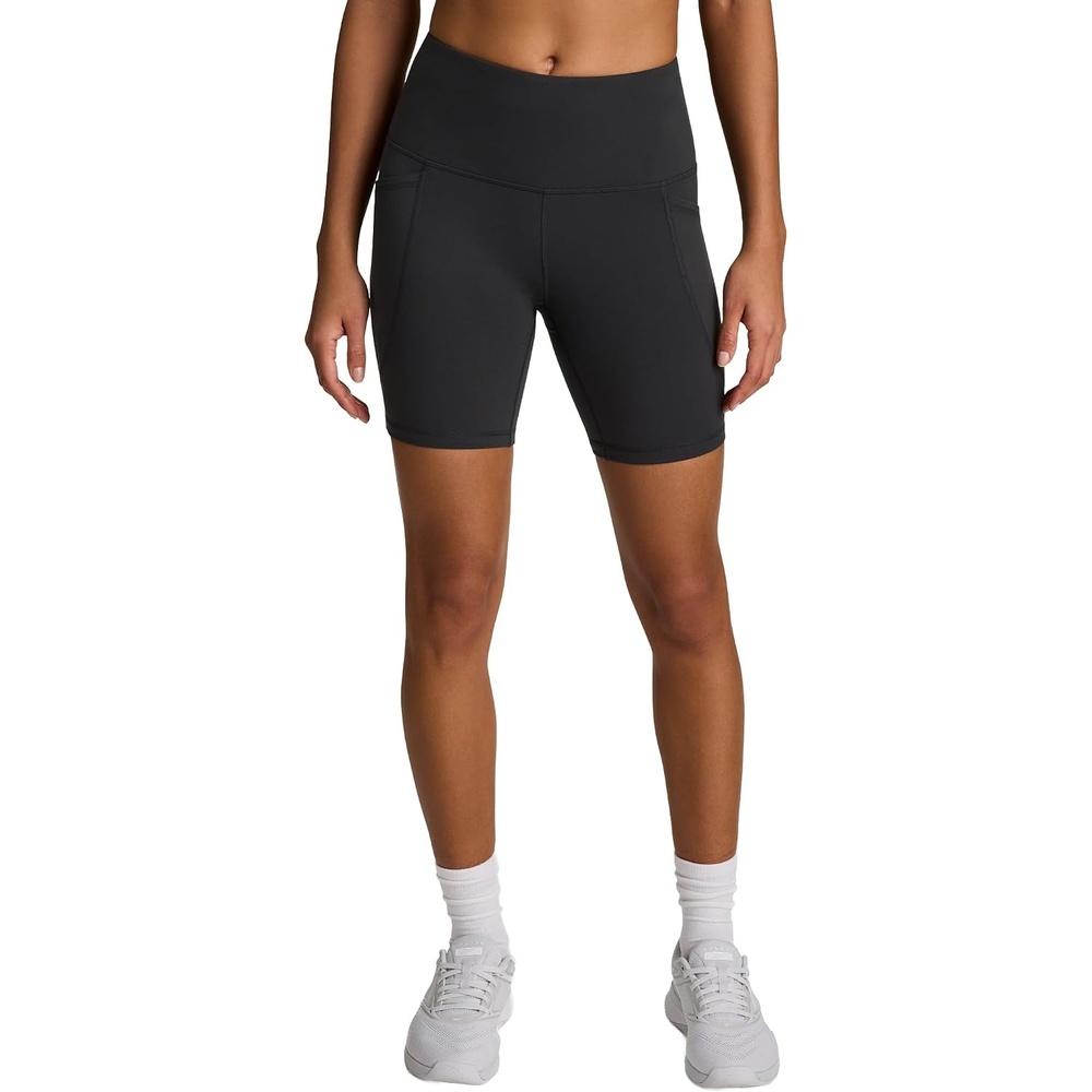 image:imageReebok Womens Id Train Hr 6 Bike Short Slim Fit Lightweight Poly Interlock Fabric MoistureWickingGrey