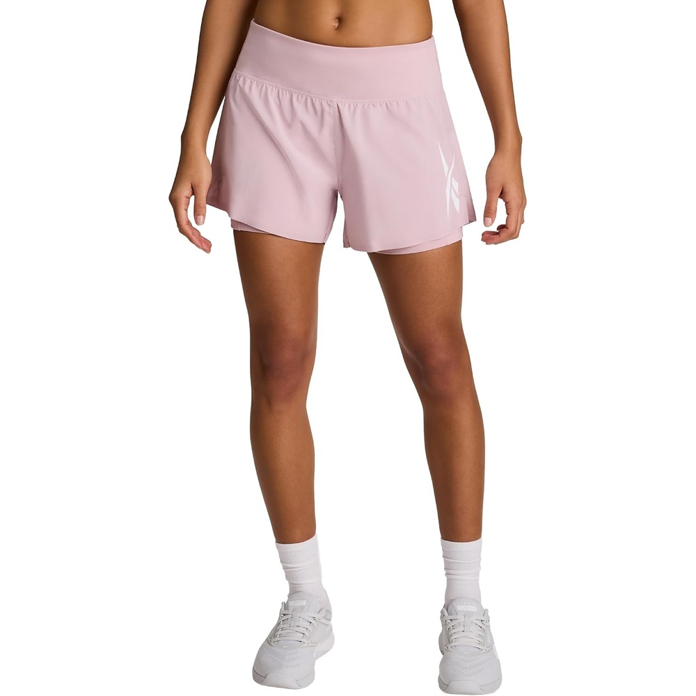 image:imageReebok Womens Motion Core Vector Running 35 ShortsMuted Mauve