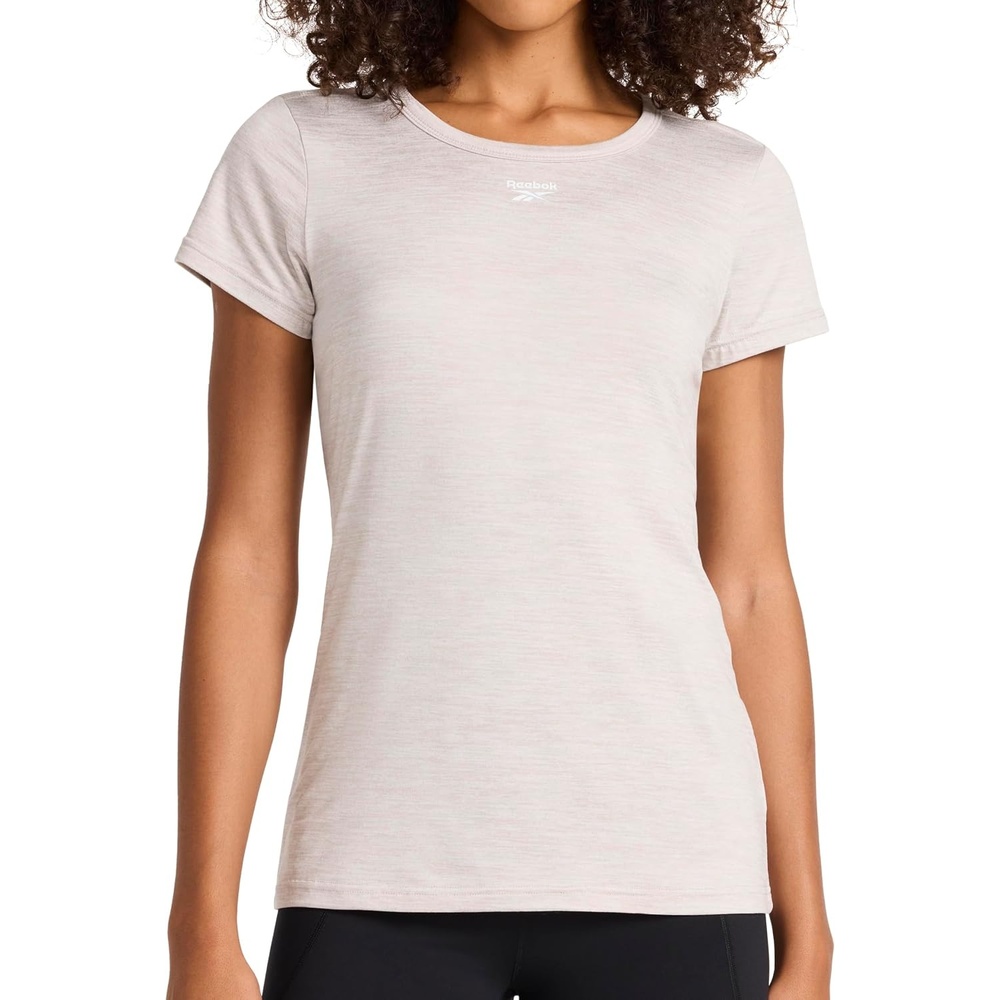 image:imageReebok Womens Off The Charts Performance Crewneck TShirtAshes of Rose Heather