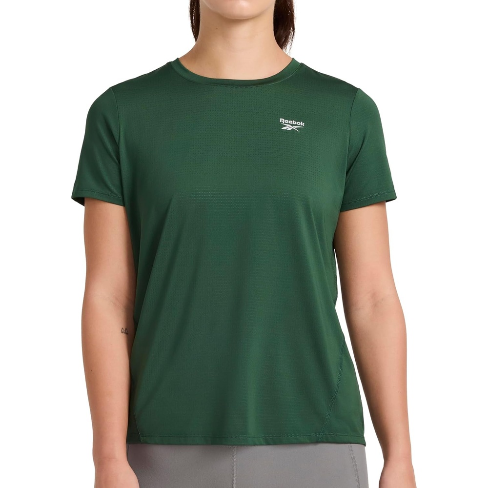 image:imageReebok Womens Stretch Mesh Short Sleeve Crewneck TShirtPineneedle