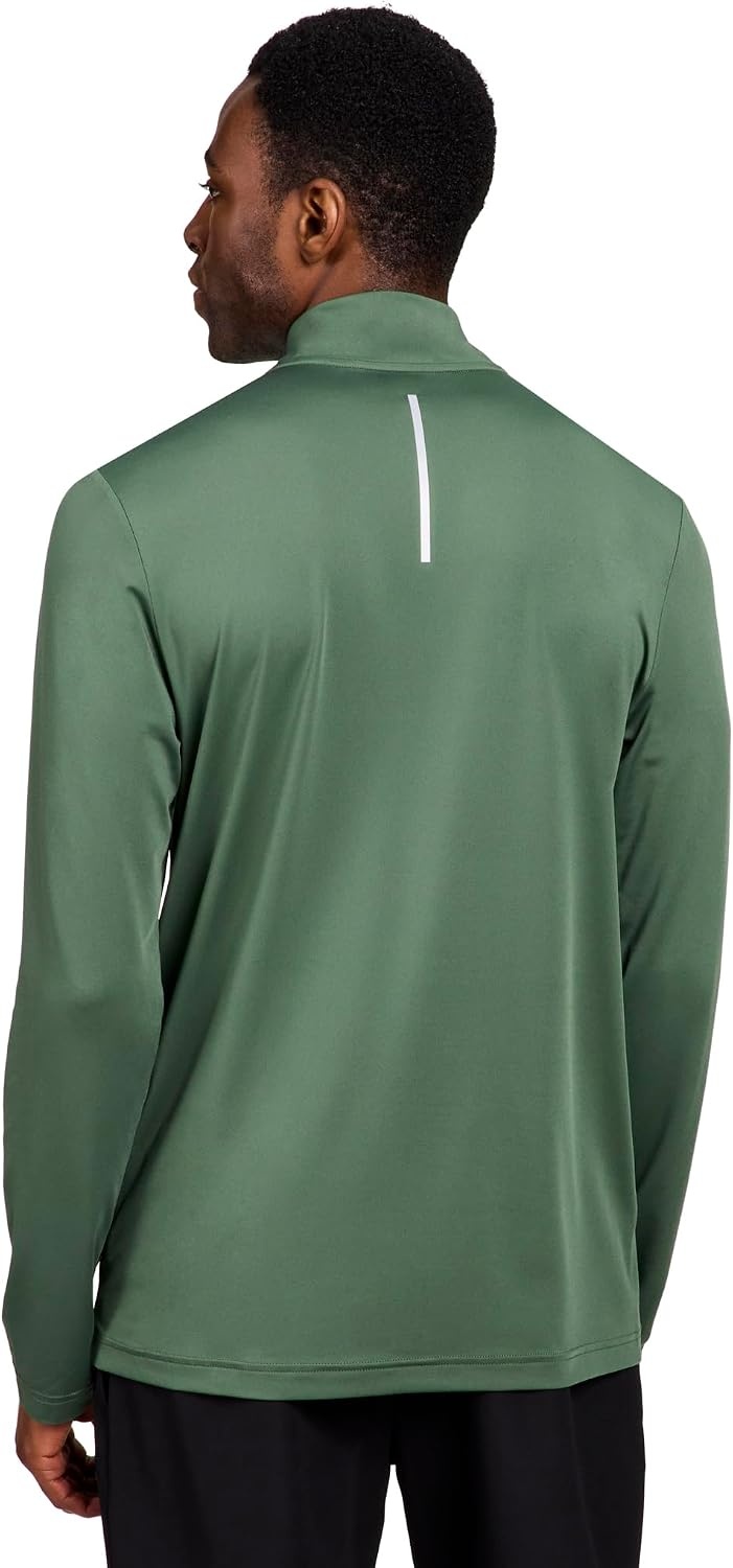 image:imageReebok Energy Mens Long Sleeve Performance 14 Zip TopDuck Green