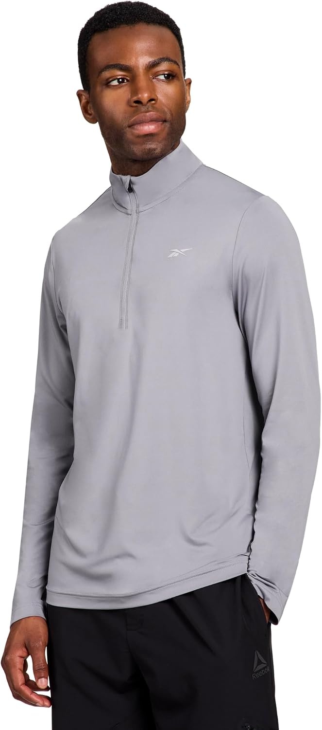 image:imageReebok Energy Mens Long Sleeve Performance 14 Zip TopQuicksilver