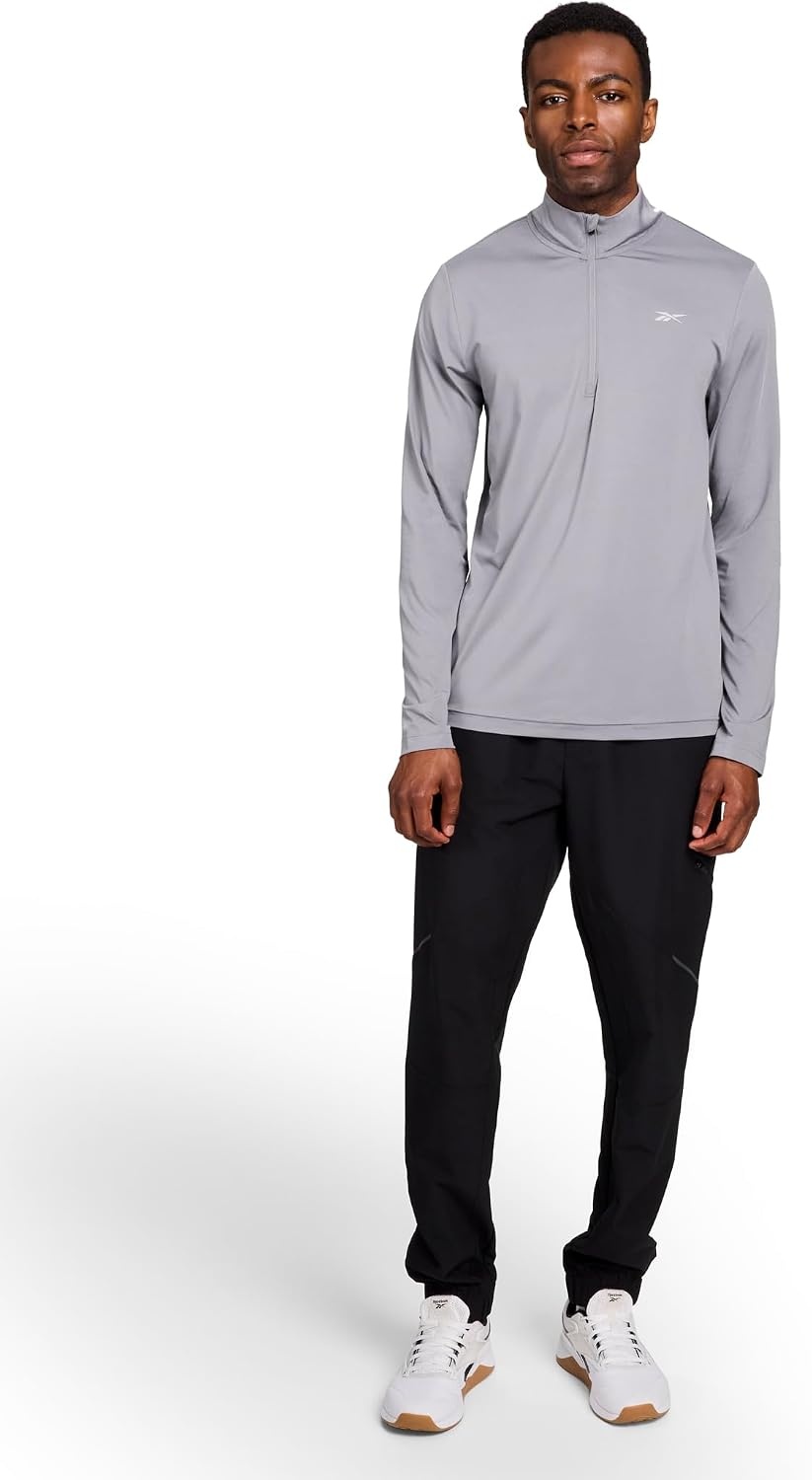 image:imageReebok Energy Mens Long Sleeve Performance 14 Zip TopQuicksilver