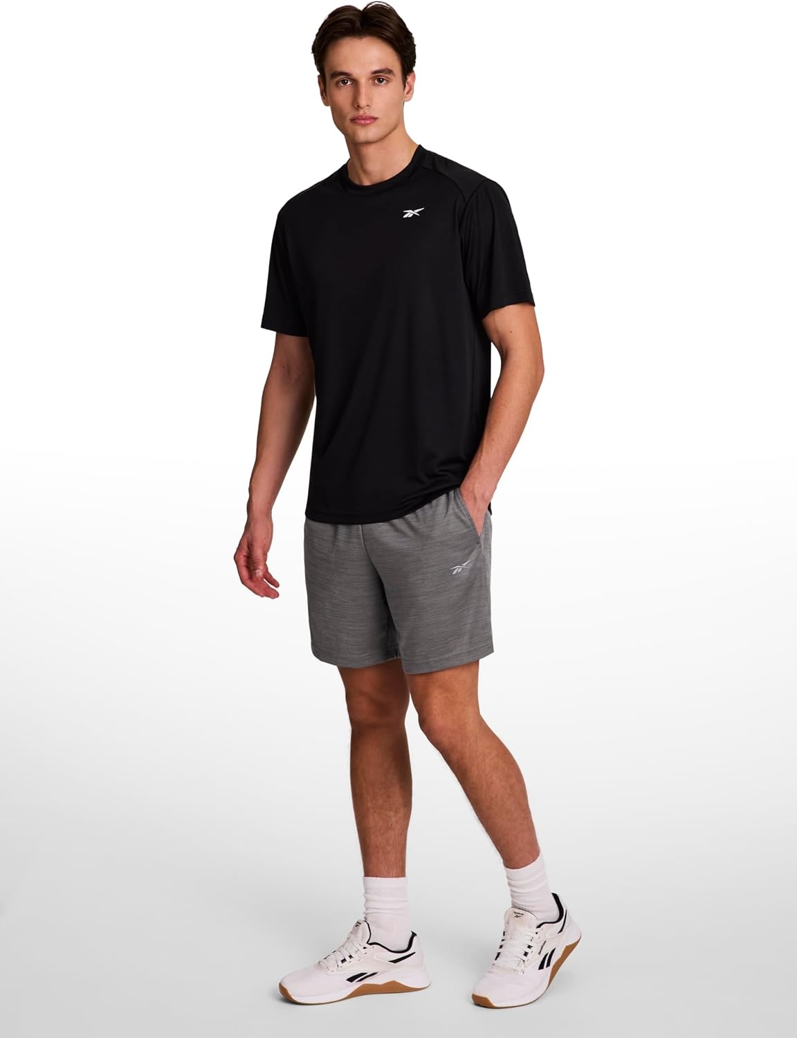 image:imageReebok Mens Distance 7 ShortGrey Heather
