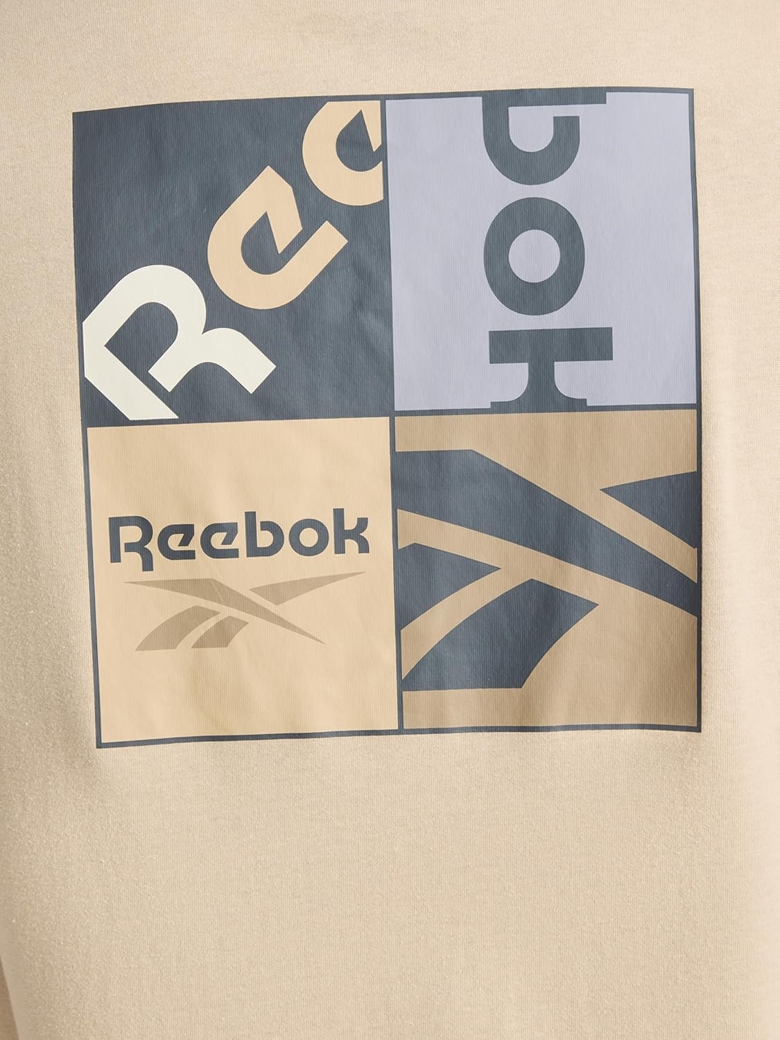 image:imageReebok Mens Graphic Crewneck TShirt Standard Fit Lightweight CottonPoly Jersey FabricWhite Pepper