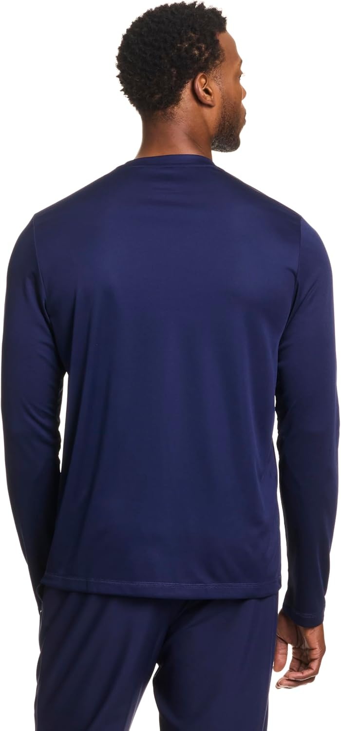 image:imageReebok Mens Id Train Long Sleeve Tech Crewneck TShirtNavy