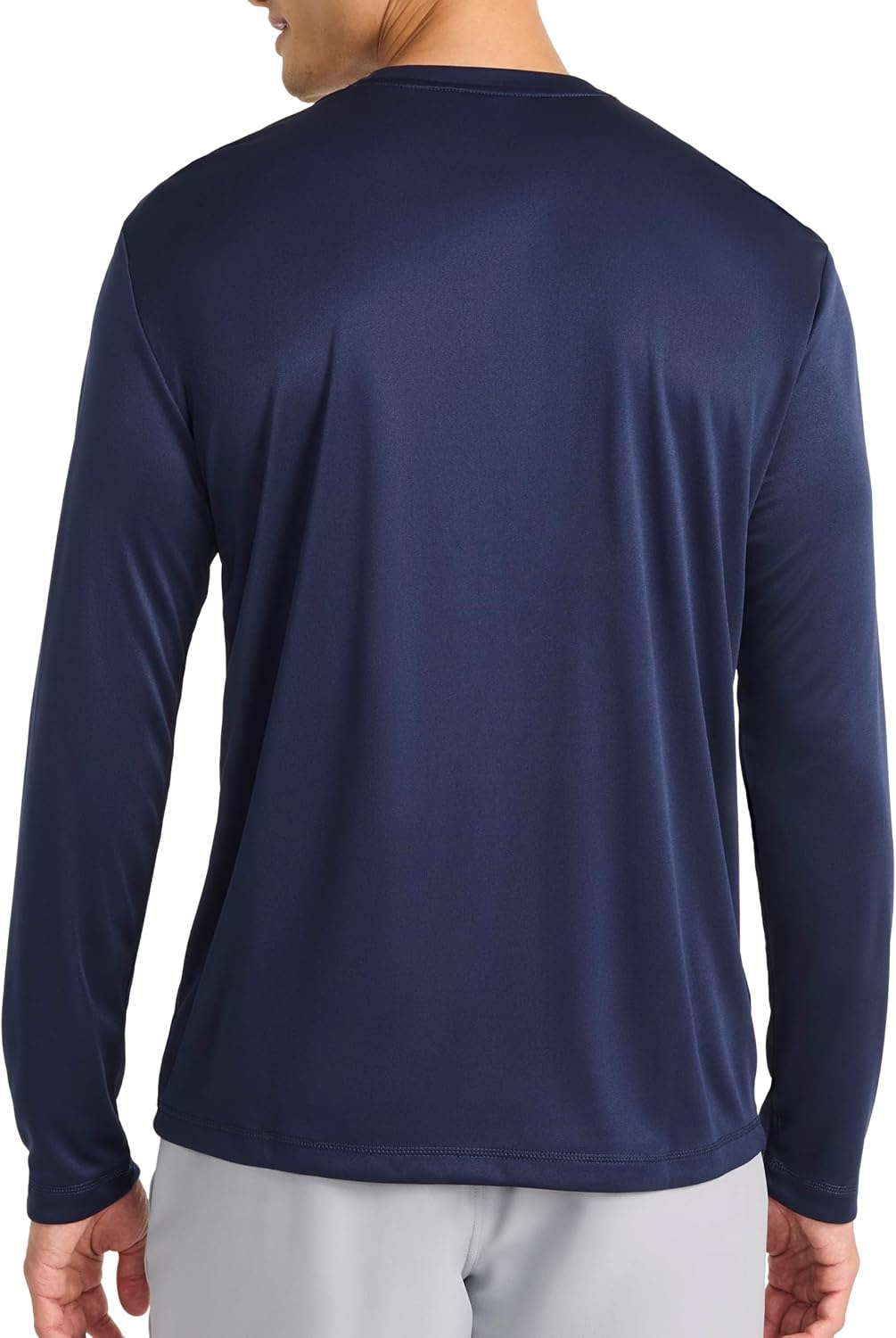 image:imageReebok Mens Id Train Long Sleeve Tech Crewneck TShirtOriginal Navy