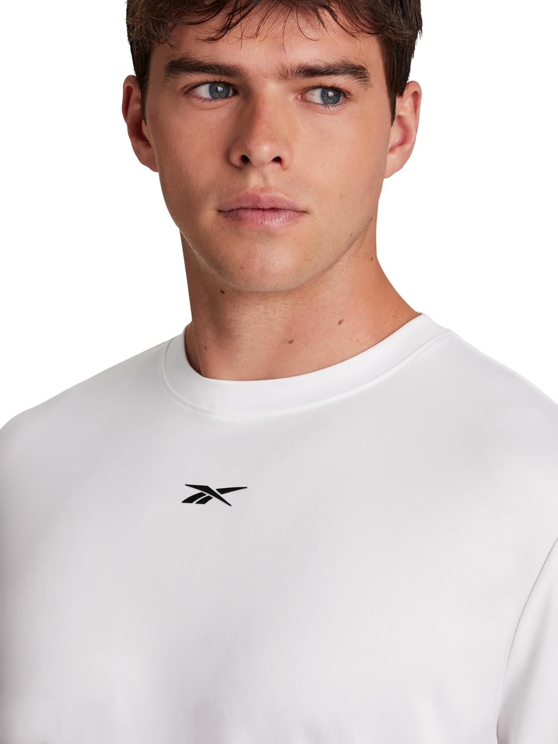 image:imageReebok Mens Id Train Long Sleeve Tech Crewneck TShirtWhite
