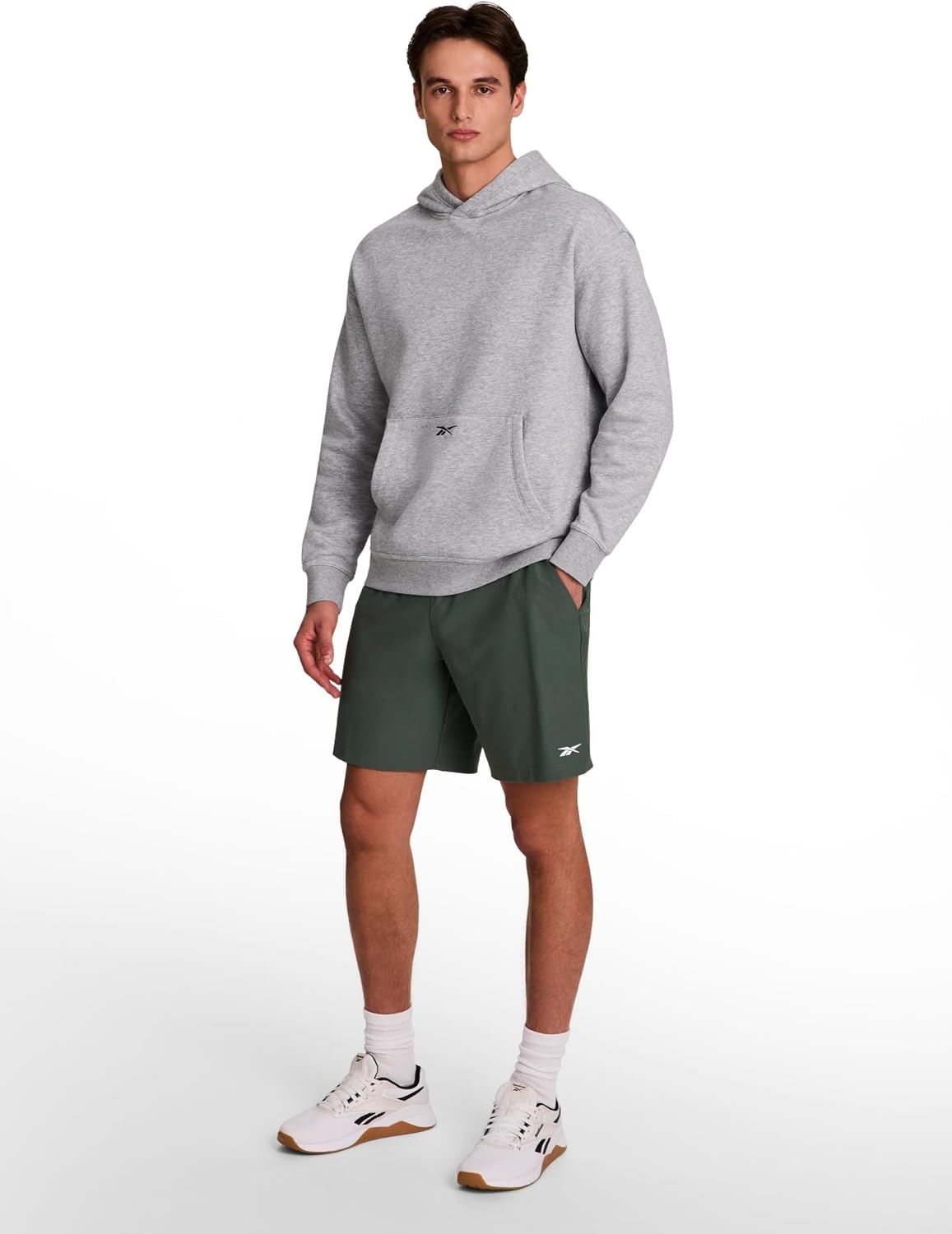 image:imageReebok Mens Jumpstart 8 Short Standard Fit Lightweight Poly FabricDuck Green