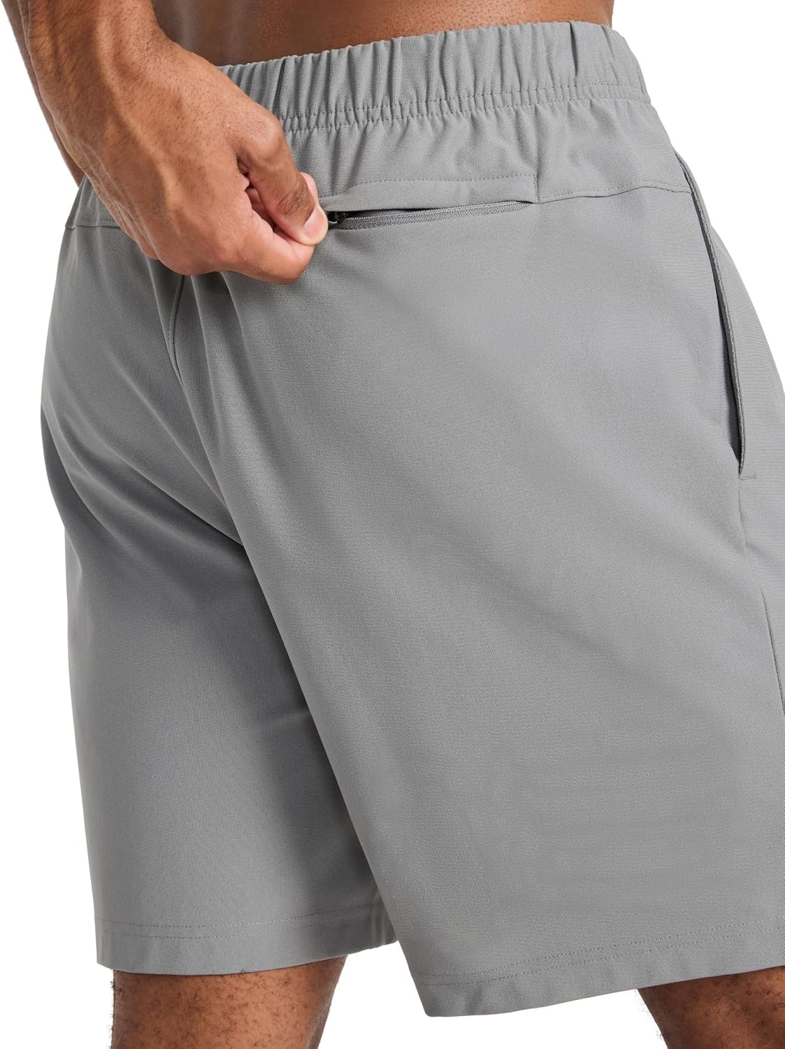 image:imageReebok Mens Jumpstart 8 Short Standard Fit Lightweight Poly FabricGrey