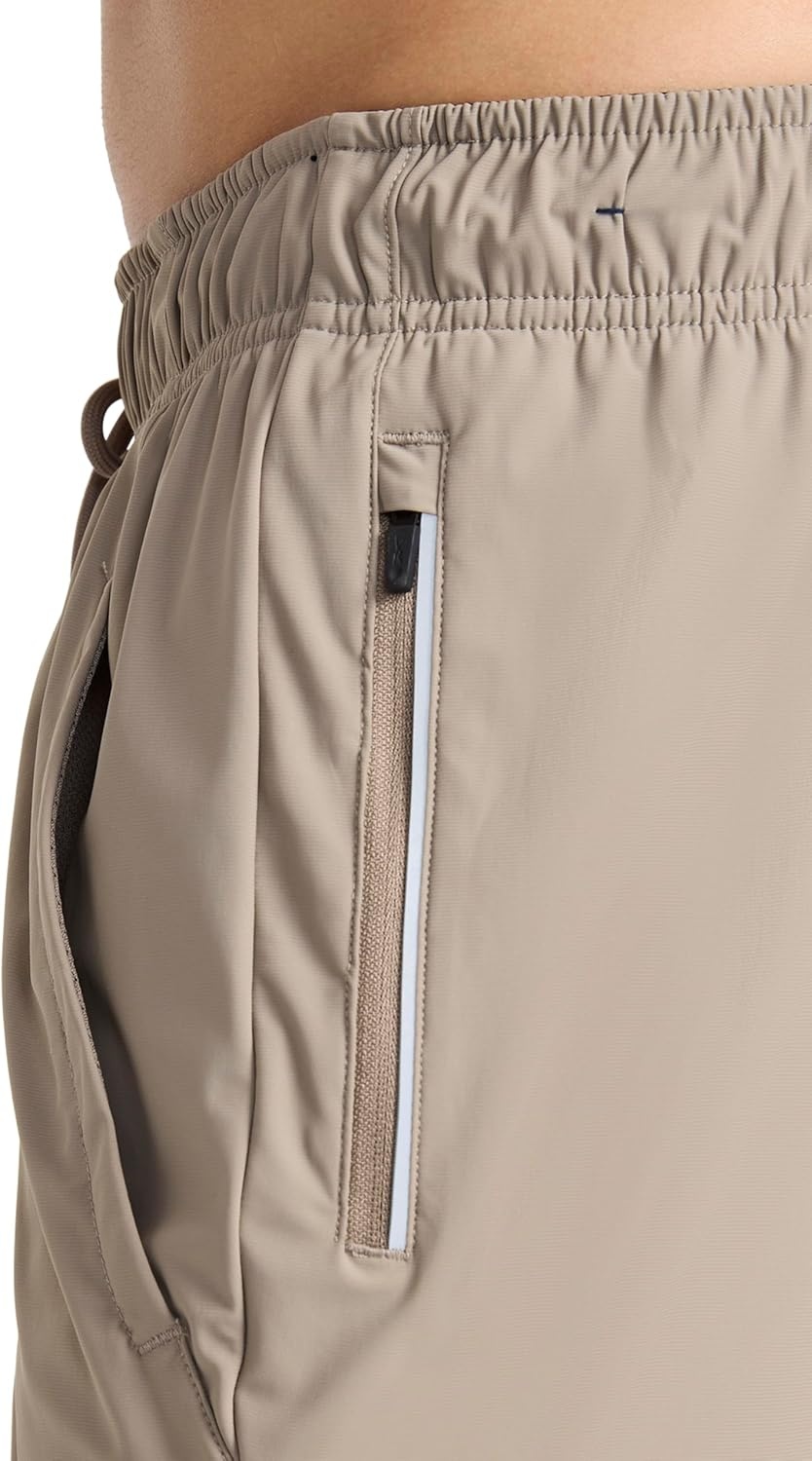 image:imageReebok Mens Pace Training 7 Short Standard Fit Lightweight Stretch Recycled Nylon FabricDriftwood