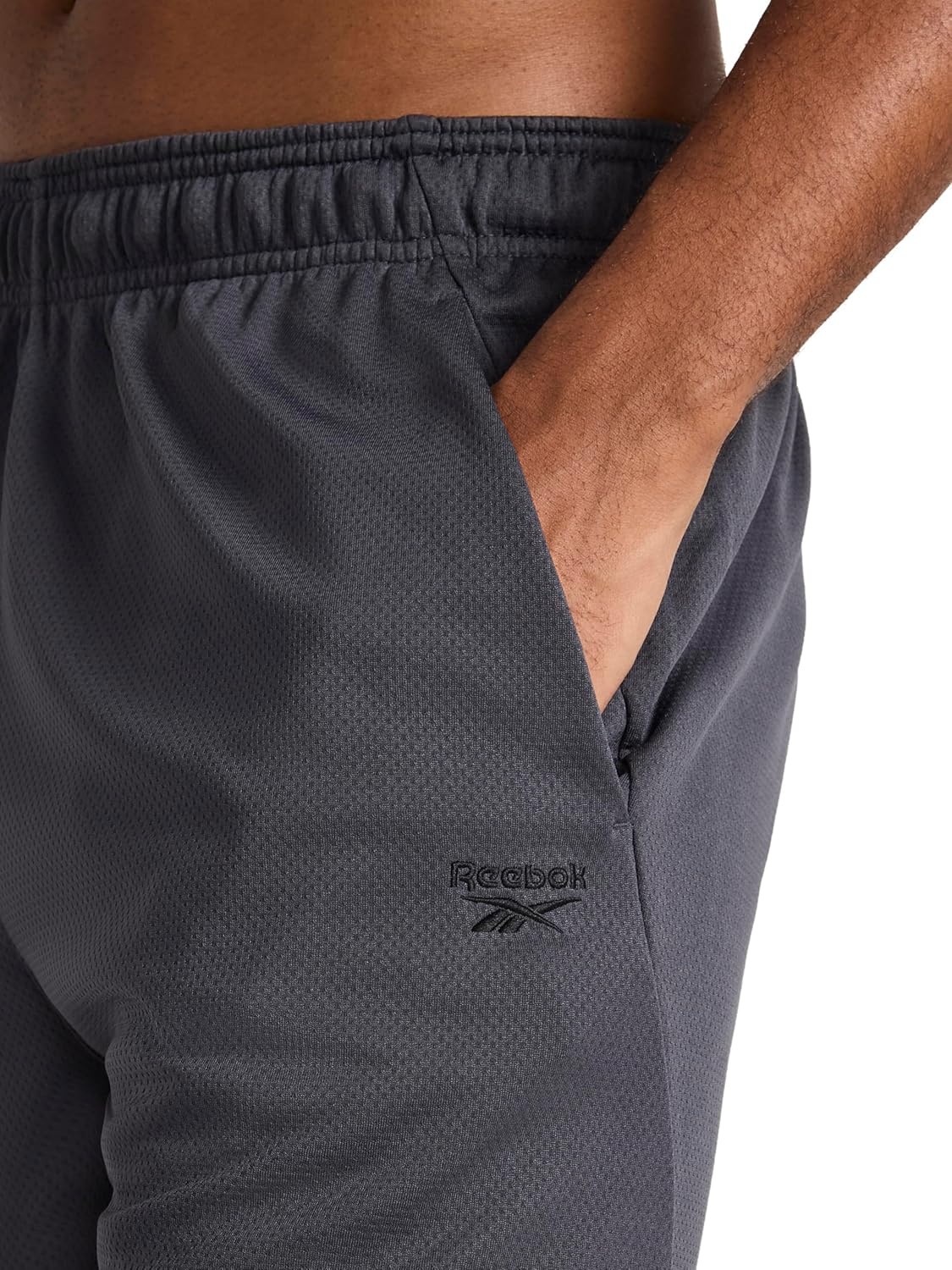 image:imageReebok Mens Point Guard 9 Short Standard Fit Lightweight Breathable Mesh FabricEbony