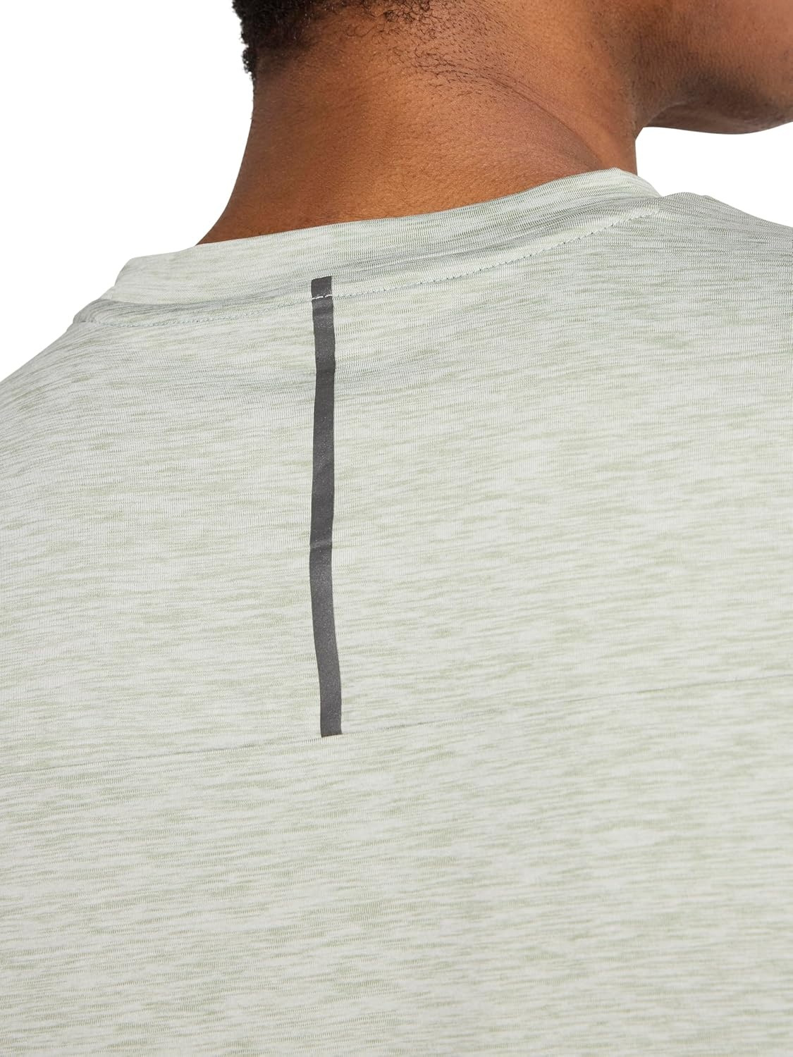 image:imageReebok Mens Reflective Small Logo Crewneck TShirt Standard Fit Lightweight Cool Touch Jersey FabricIceberg Green Heather Showdown