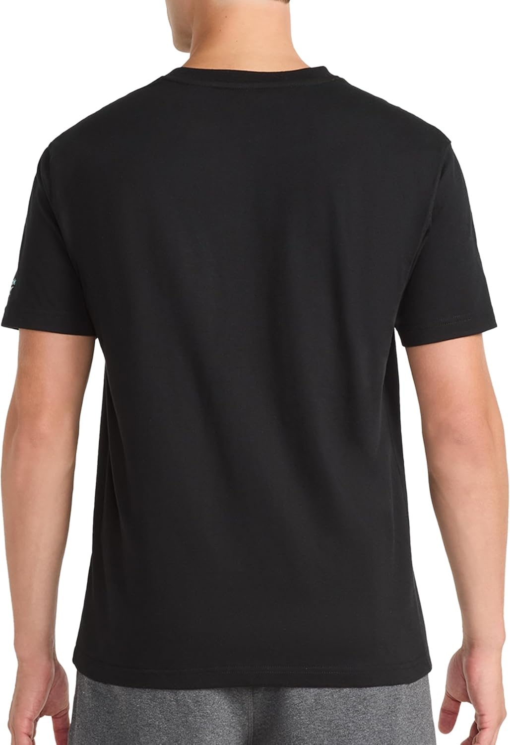 image:imageReebok Mens Short Sleeve Graphic Crewneck TShirt Standard Fit Lightweight CottonPoly FabricBlack Graphic