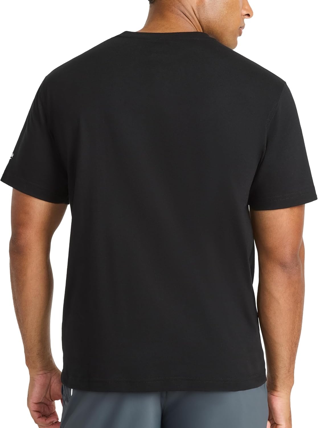 image:imageReebok Mens Short Sleeve Graphic Crewneck TShirt Standard Fit Lightweight CottonPoly FabricBlackStark White Locker