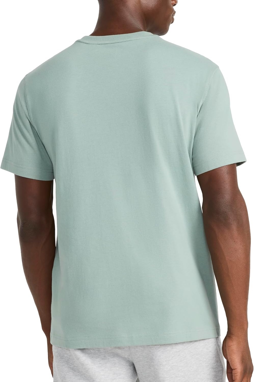 image:imageReebok Mens Short Sleeve Graphic Crewneck TShirt Standard Fit Lightweight CottonPoly FabricChinois Green Black Metal