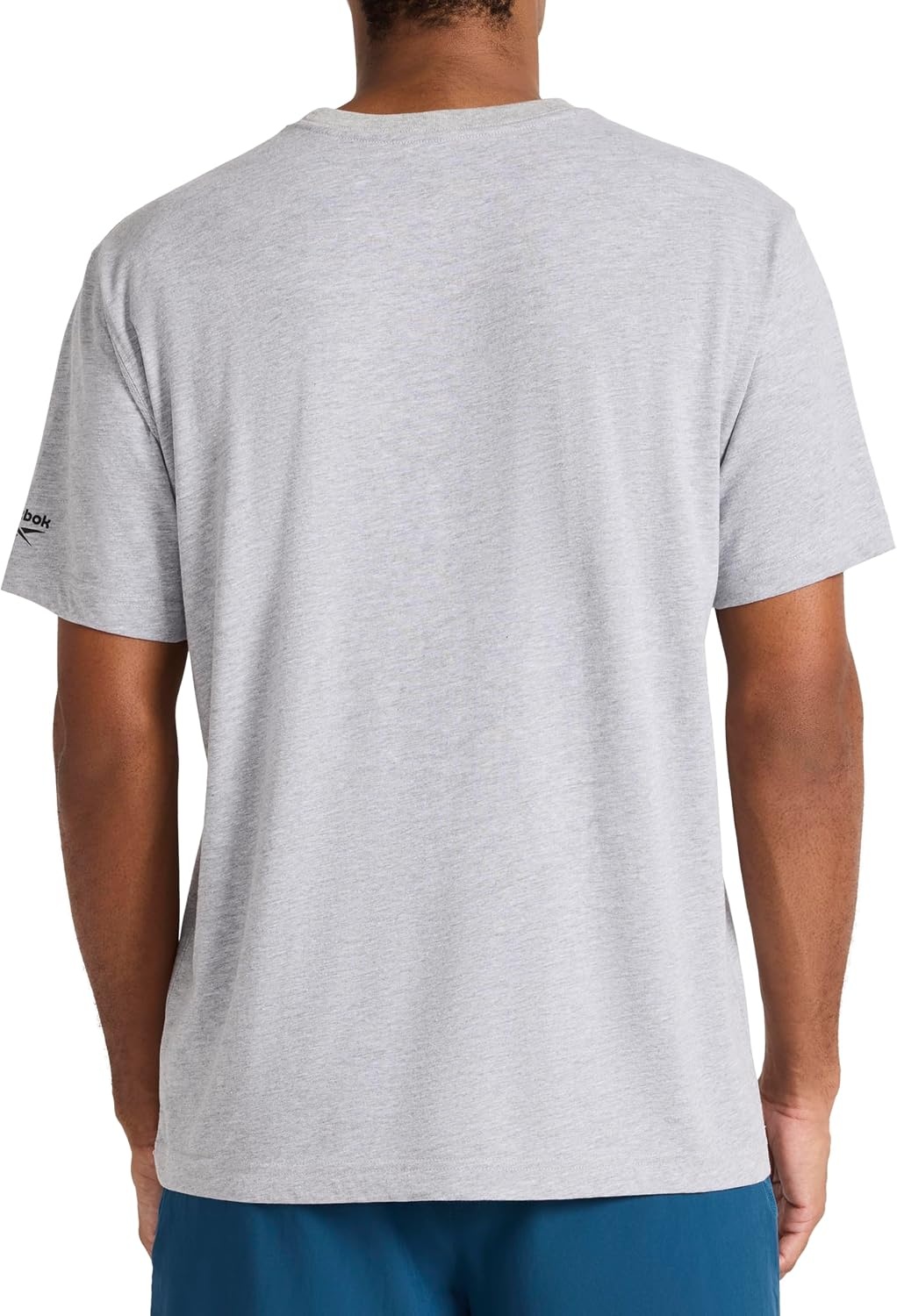 image:imageReebok Mens Short Sleeve Graphic Crewneck TShirt Standard Fit Lightweight CottonPoly FabricGrey Heather All Sports