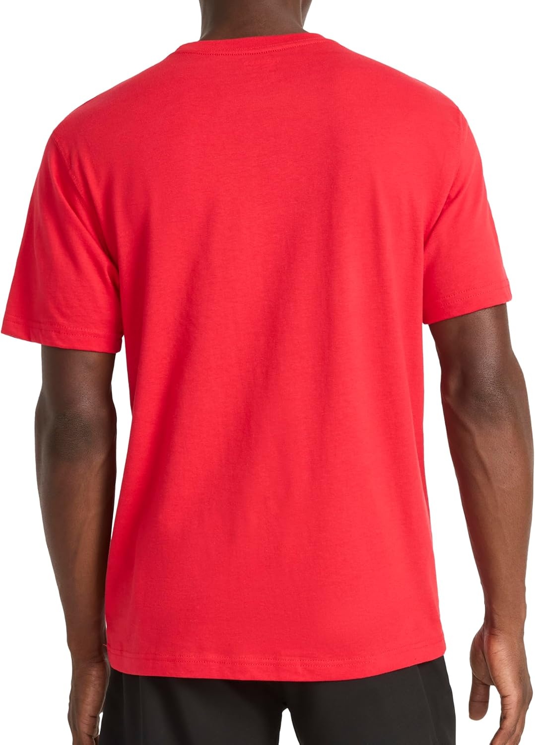 image:imageReebok Mens Short Sleeve Graphic Crewneck TShirt Standard Fit Lightweight CottonPoly FabricVector Red Charade