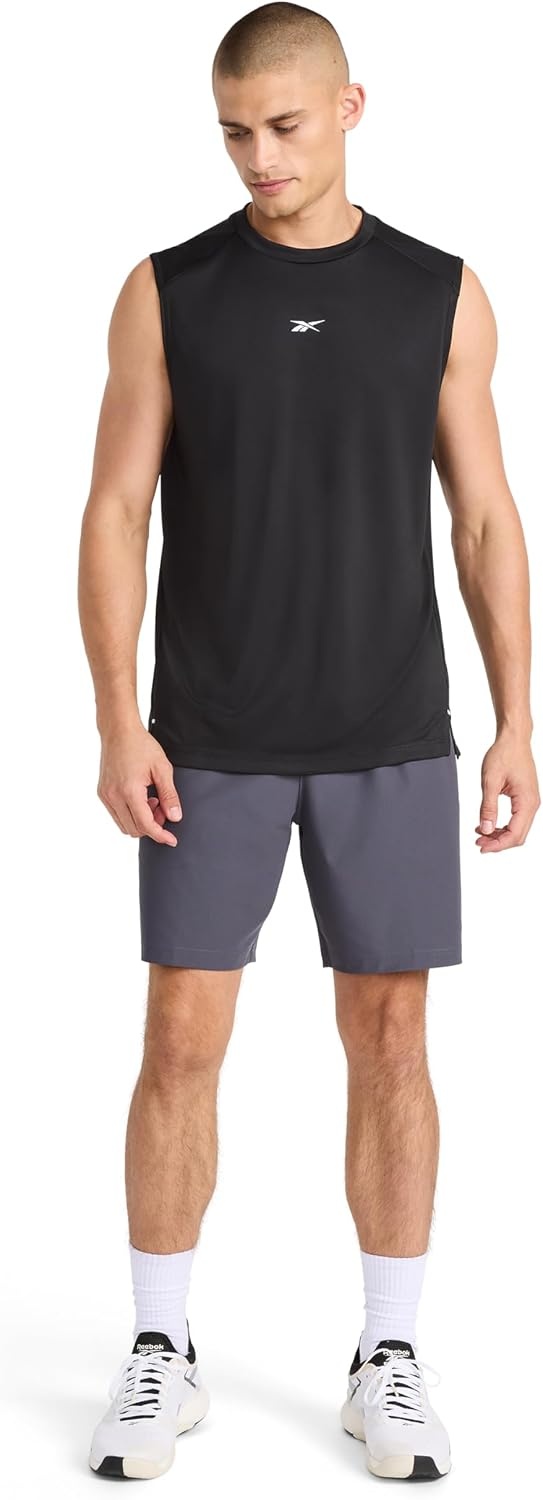 image:imageReebok Mens Sleeveless Muscle Tank SingletBlack Warmup