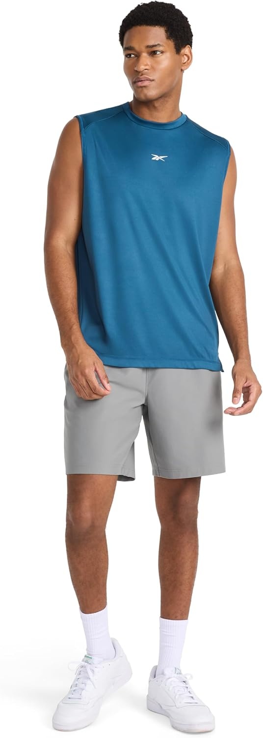 image:imageReebok Mens Sleeveless Muscle Tank SingletMajolica Blue Warmup