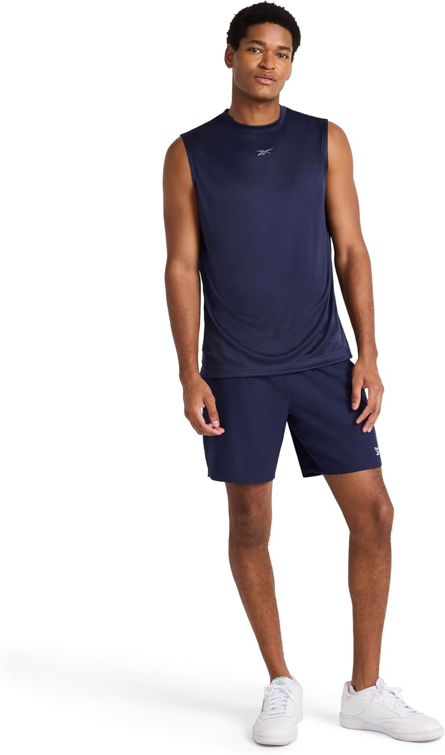 image:imageReebok Mens Sleeveless Muscle Tank SingletVector Navy Id Train