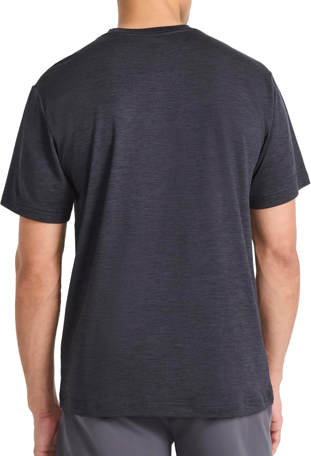 image:imageReebok Mens Strike Short Sleeve Crewneck TShirt Standard Fit Lightweight Stretch Poly Jersey FabricBlack Heather