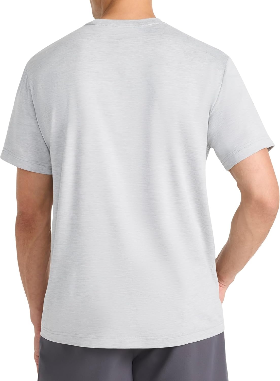 image:imageReebok Mens Strike Short Sleeve Crewneck TShirt Standard Fit Lightweight Stretch Poly Jersey FabricChrome Heather